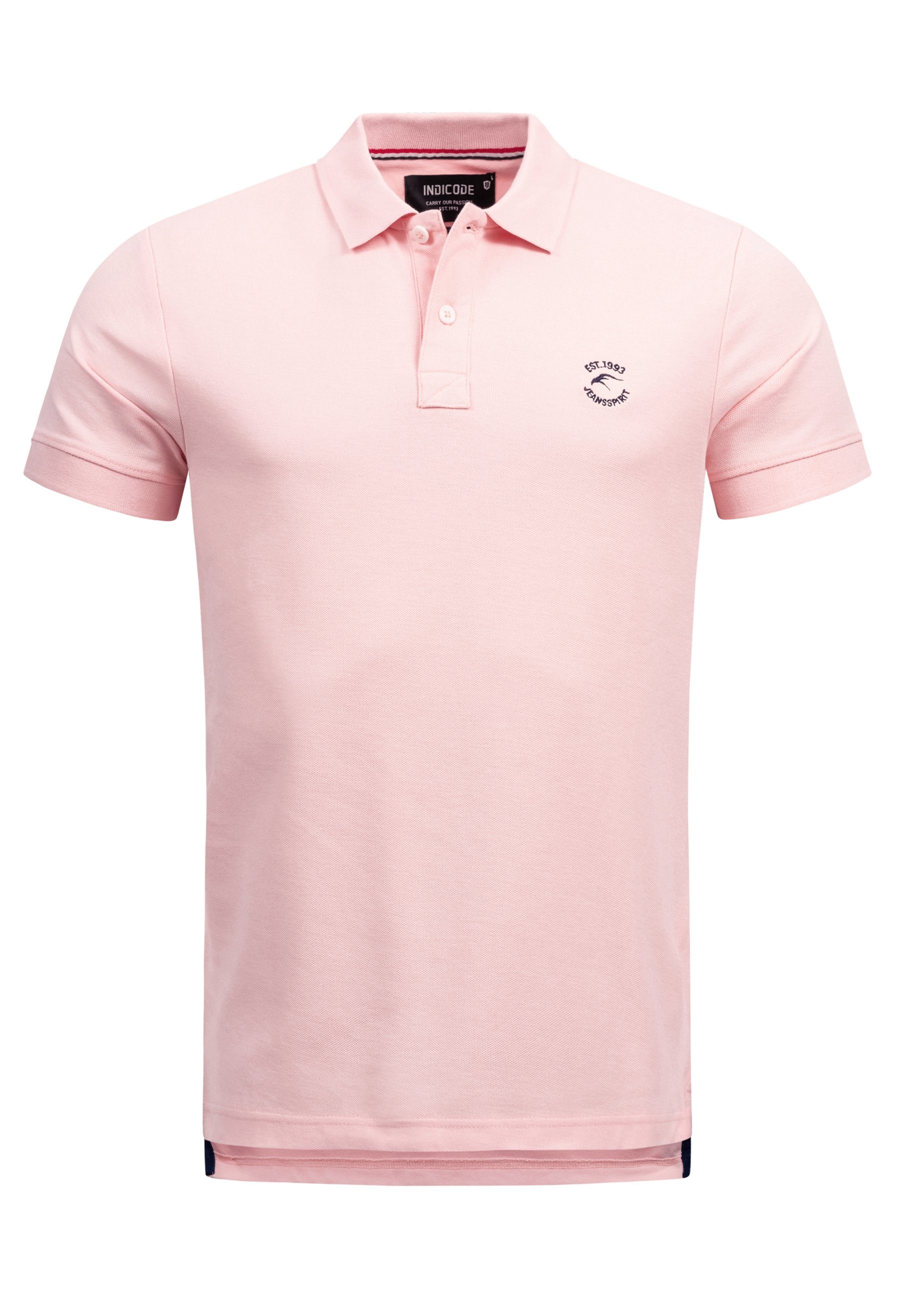 Indicode Poloshirt Wadim mit feiner Logo-Stickerei günstig online kaufen