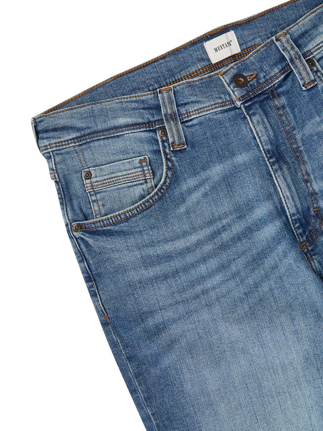 MUSTANG Straight-Jeans Herren Jeanshose Washington Straight Fit Denim Hose mit Stretch