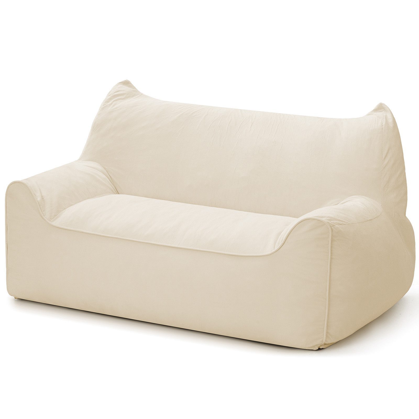 Insma Sitzsack 2-Sitzer Lazy-Sofa Loungesessel 140cm aus Chenille mit Füllung, Relaxsessel Bean Bag mit Rückenlehne für Lesen, Gaming, Wohnzimmer