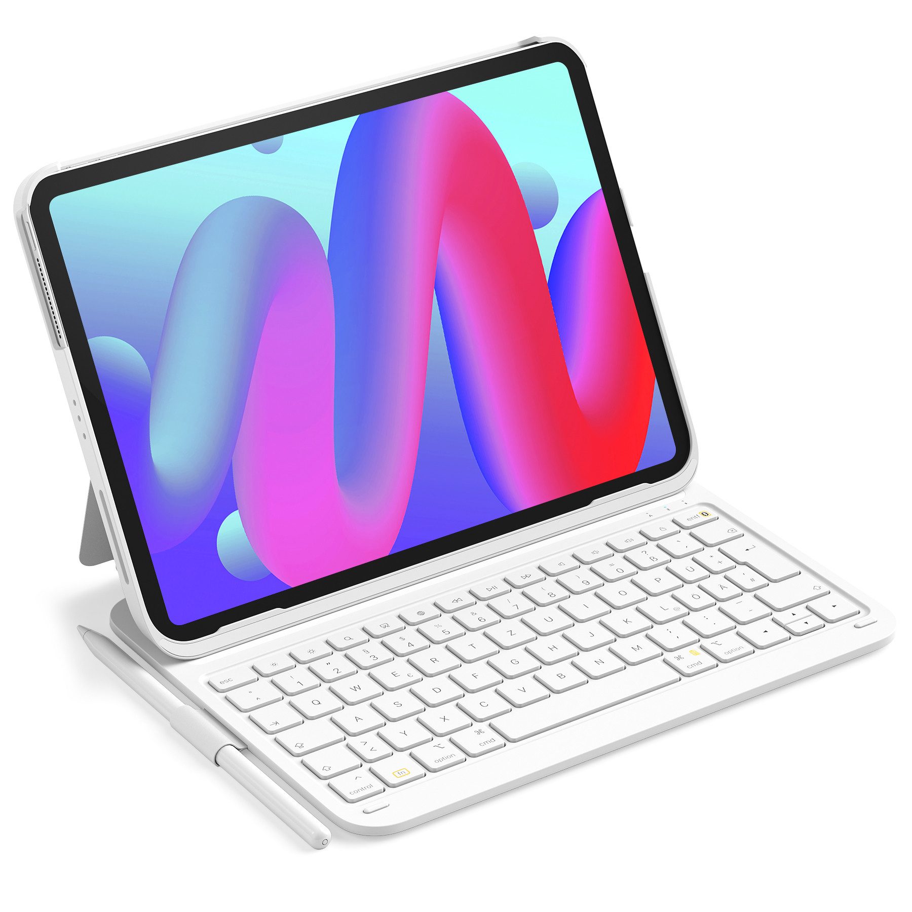 Inateck Ultraleichte Tastatur Hülle für 10,9/11/12,9/13 Zoll iPad Air Pro iPad-Tastatur (Hoch-/Querformat Verwenden, mit Stifthalter)