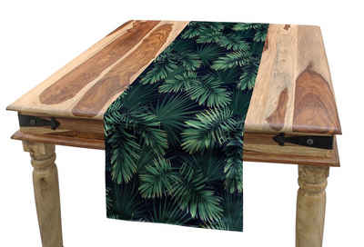 Abakuhaus Tischläufer Esszimmer Küche Rechteckiger Dekorativer Tischläufer, Palme Exotische Dschungel Laub Muster