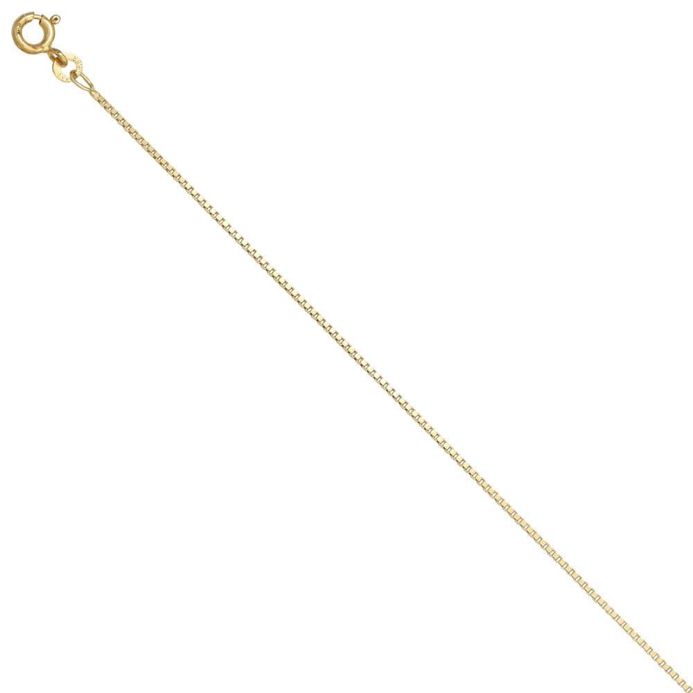 Kette Goldkette Schmuck 1,0mm Collier 333 Gelbgold Goldkette Krone Venezianerkette Gold 38cm Halskette