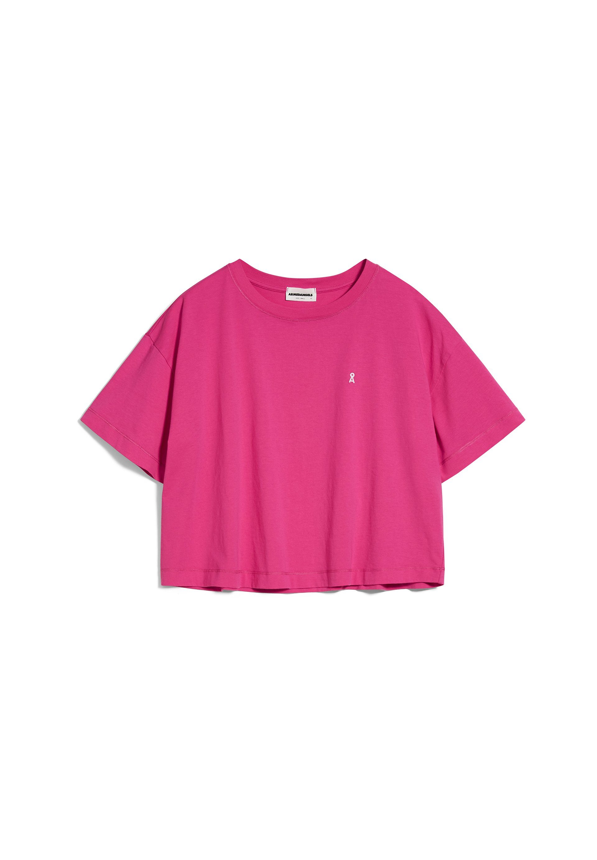 bright (1-tlg) Fit T-Shirt T-Shirt ALBERTAA aus Damen Loose raspberry empty Armedangels Bio-Baumwolle