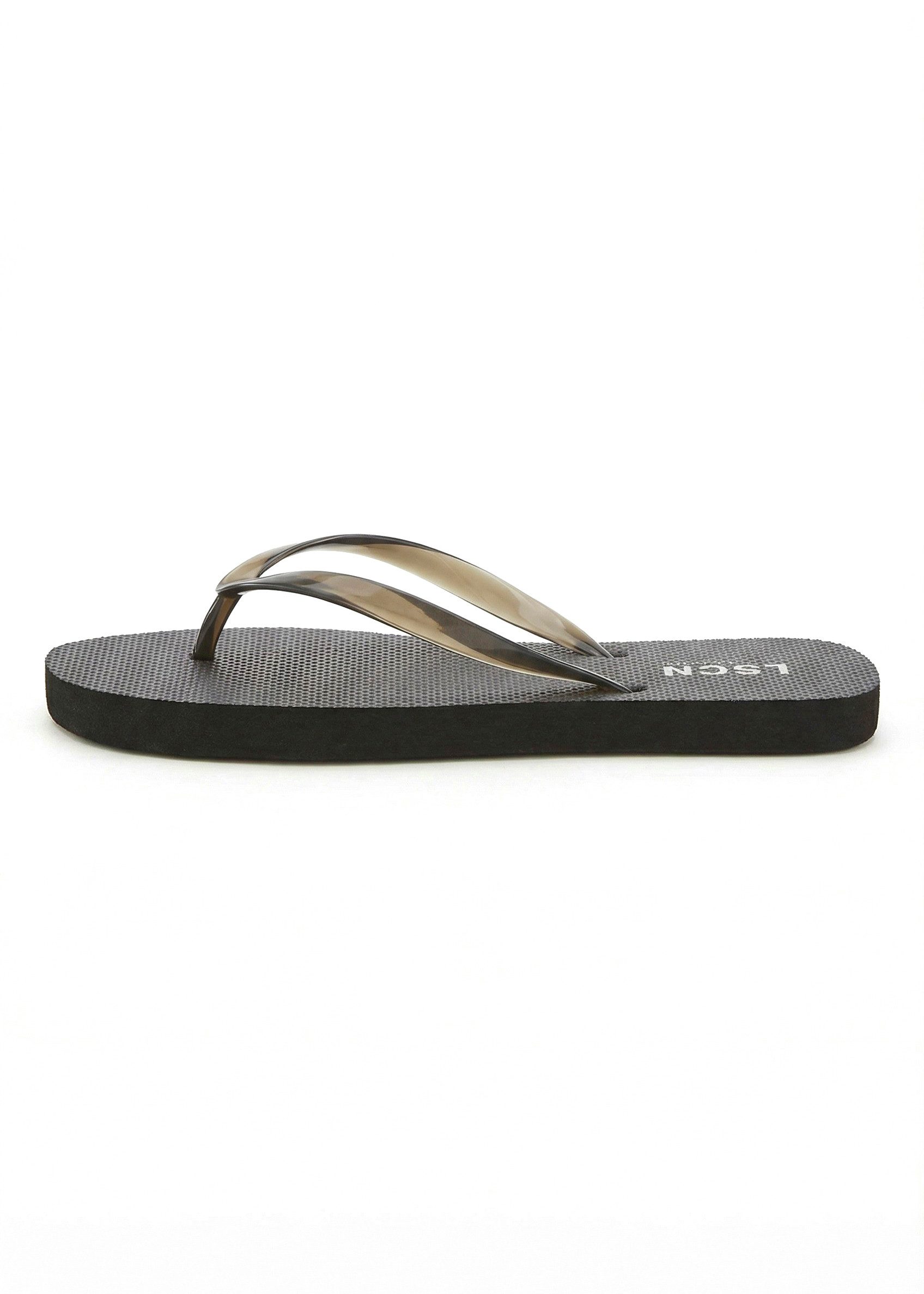 LSCN by LASCANA Flip-Flops, Badelatsche, Badeschuhe, Sandale, Pantolette, Badeschlappe Badezehentrenner NEU Zehentrenner, Sommerschuhe in modischer Karree-Form VEGAN