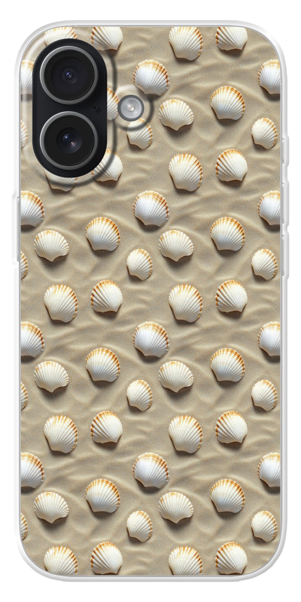 MuchoWow Handyhülle für Apple iPhone 17 Muscheln - Sand - Maritim, Smartphone-Bumper, Print, Handy Schutzhülle Dünn