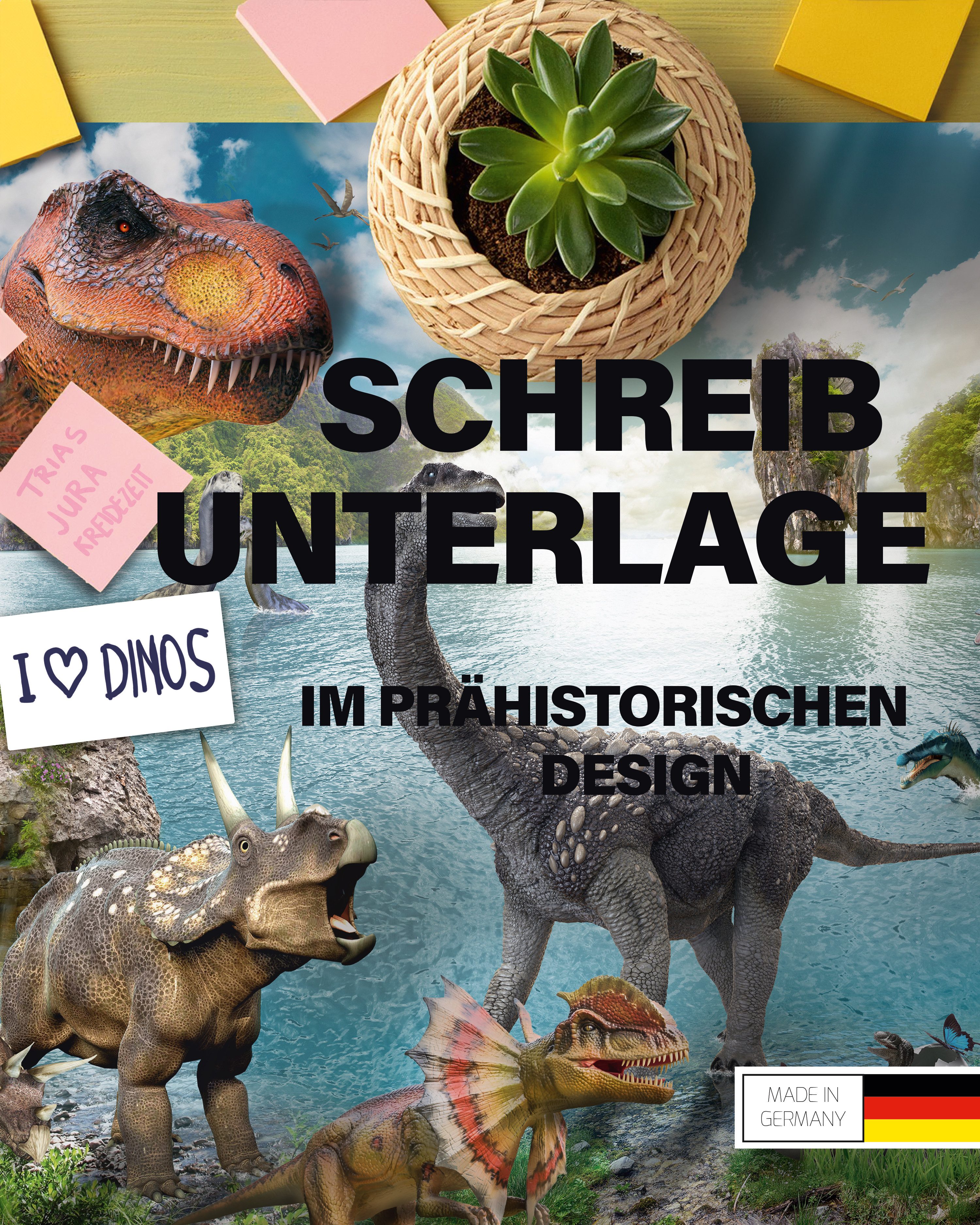 Close Up Schreibgeräteetui Dinosaurier Schreibtisch unterlage für Kinder 60x40cm