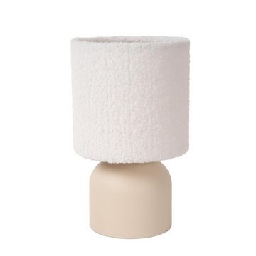 click-licht Tischleuchte Tischleuchte Woolly in Beige und Schwarz E14, keine Angabe, Leuchtmittel enthalten: Nein, warmweiss, Tischleuchte, Nachttischlampe, Tischlampe