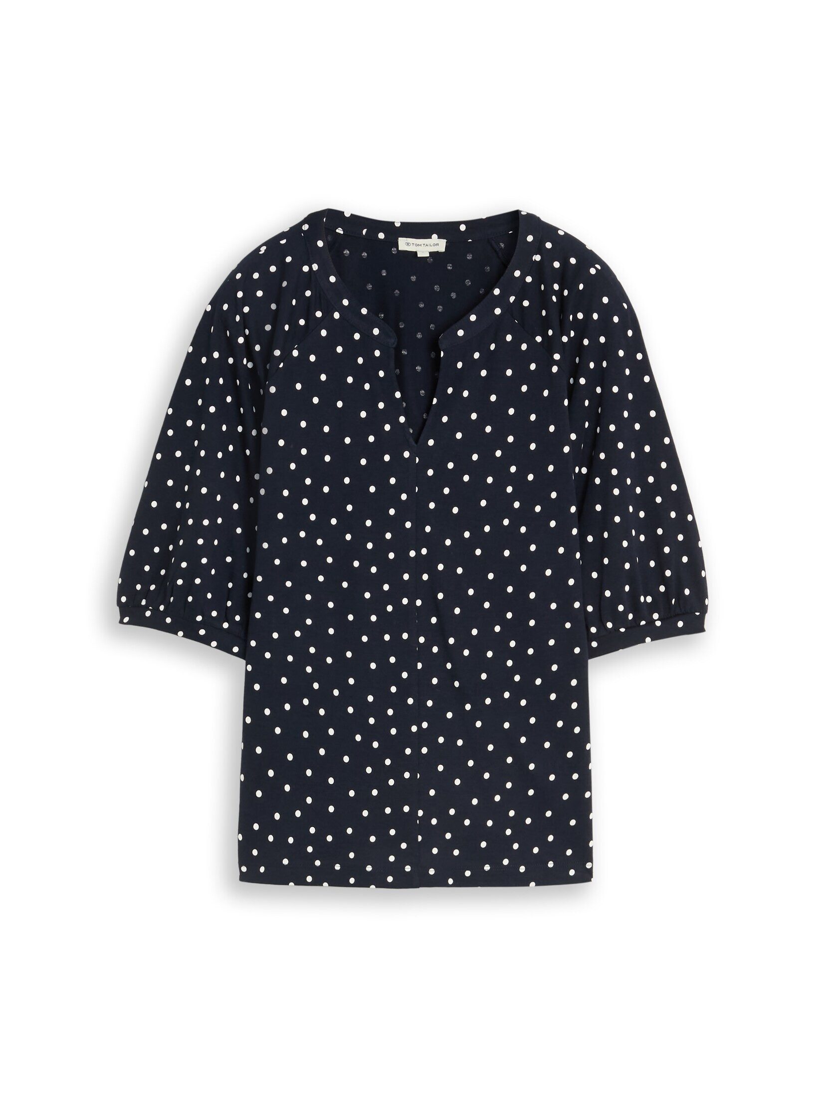 TOM TAILOR T-Shirt T-Shirt T-Shirt mit Punktemuster