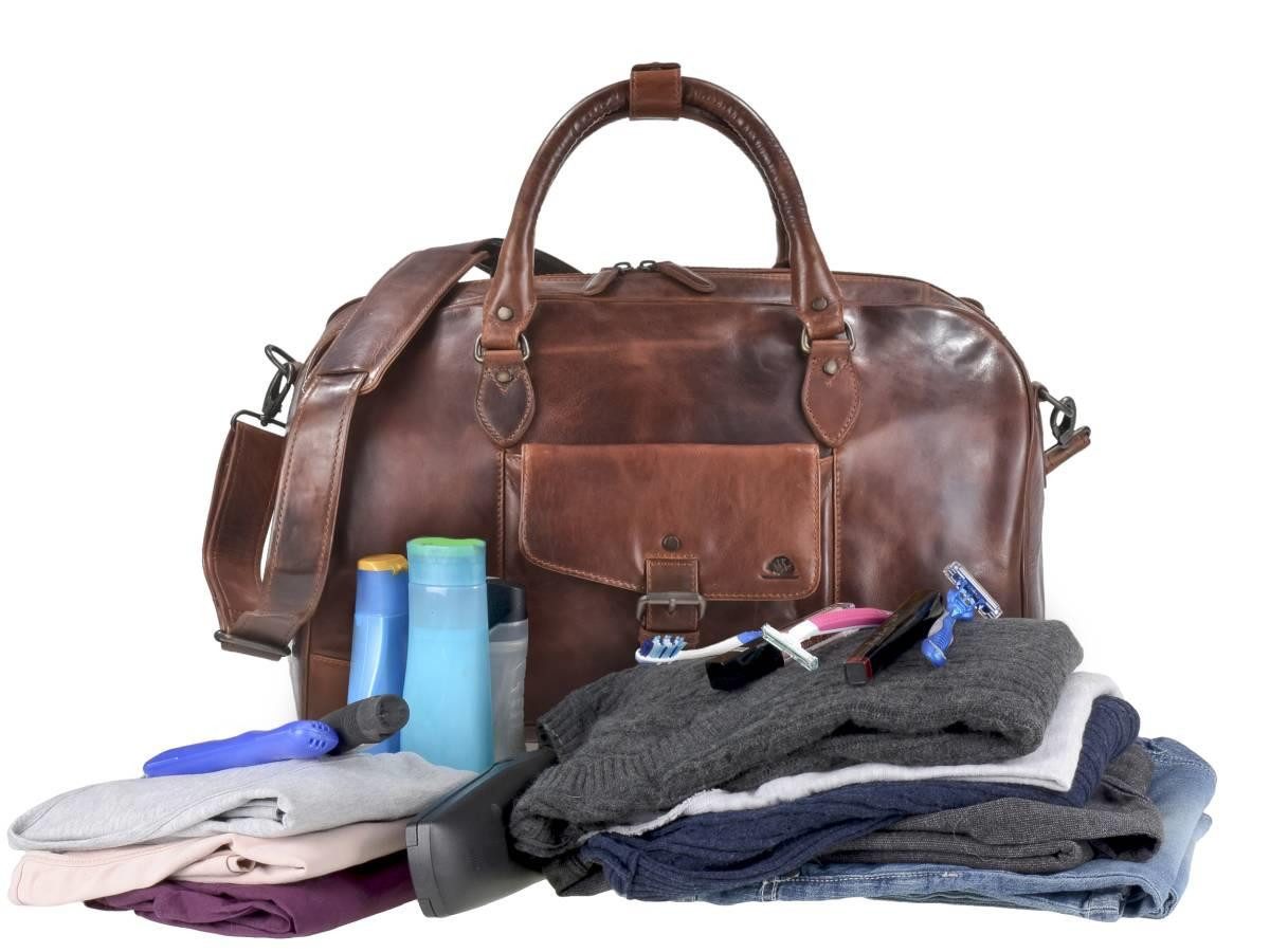 Greenburry Reisetasche "Rugged" Leder 48x31cm teak braun, Weekender, Sporttasche