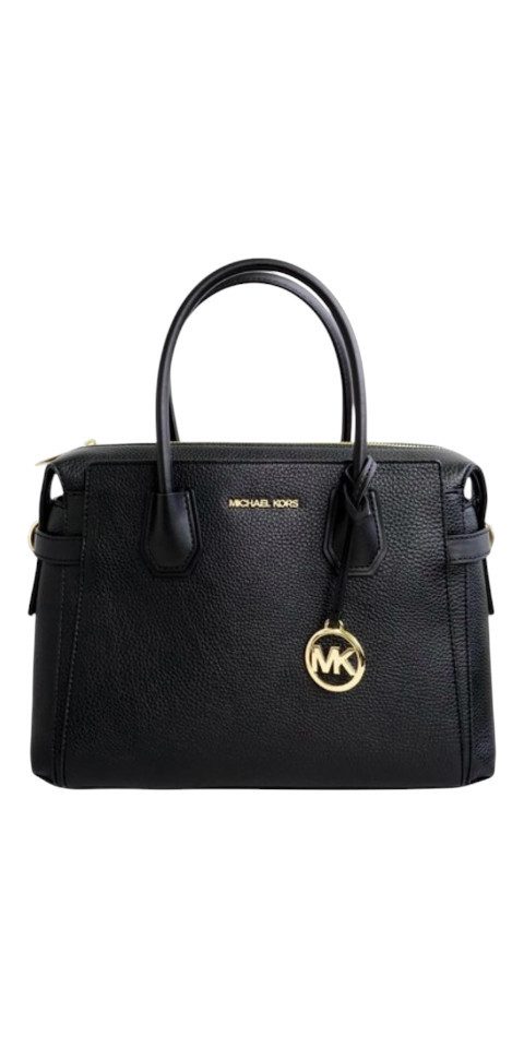 Handtasche Michael Kors Mercer Damen Tasche Schwarz mit Schulterriemen