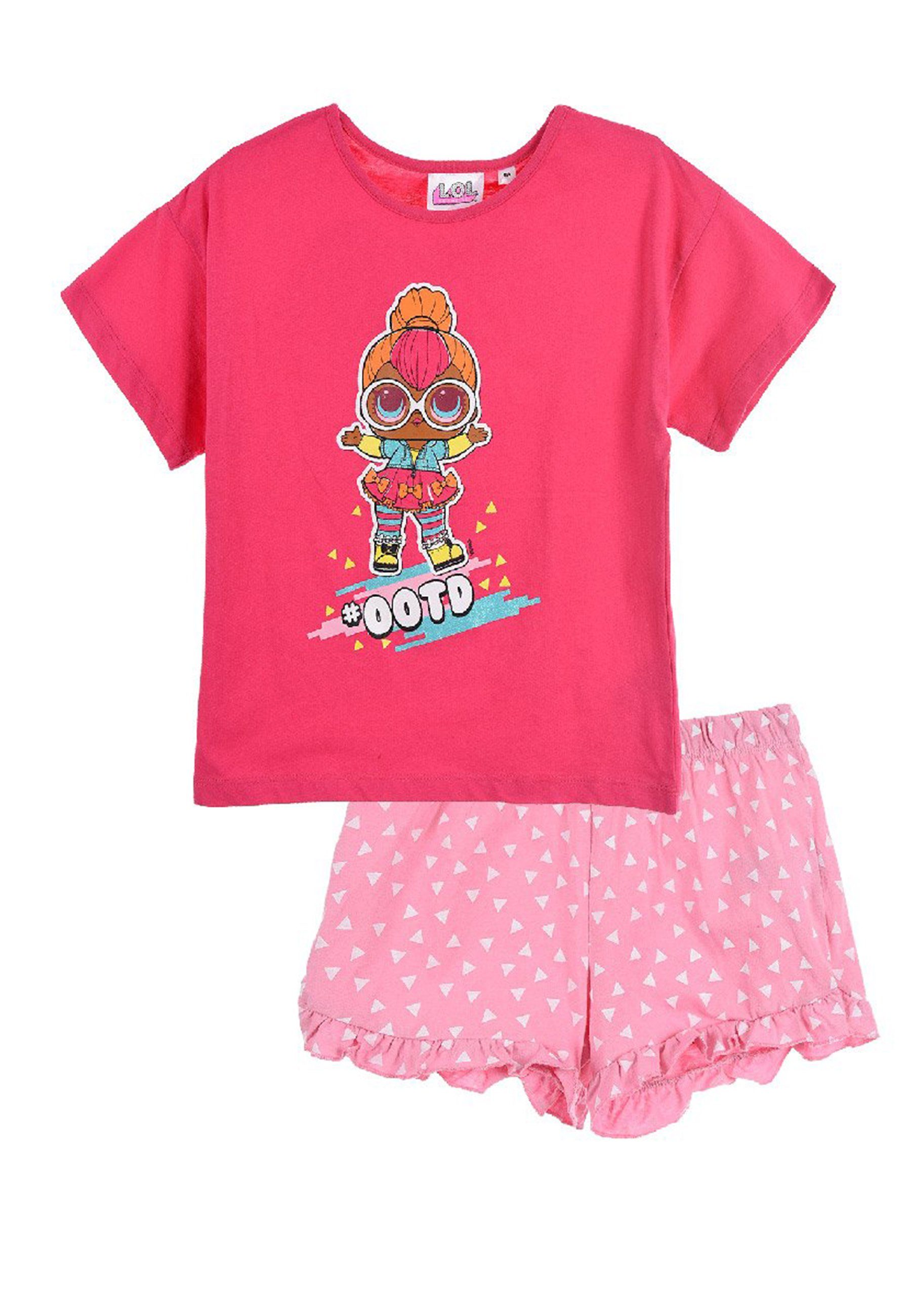 L.O.L. SURPRISE! Shorty Sommer Schlafanzug Shorty Pyjama-Set kurz (2 tlg) Pink
