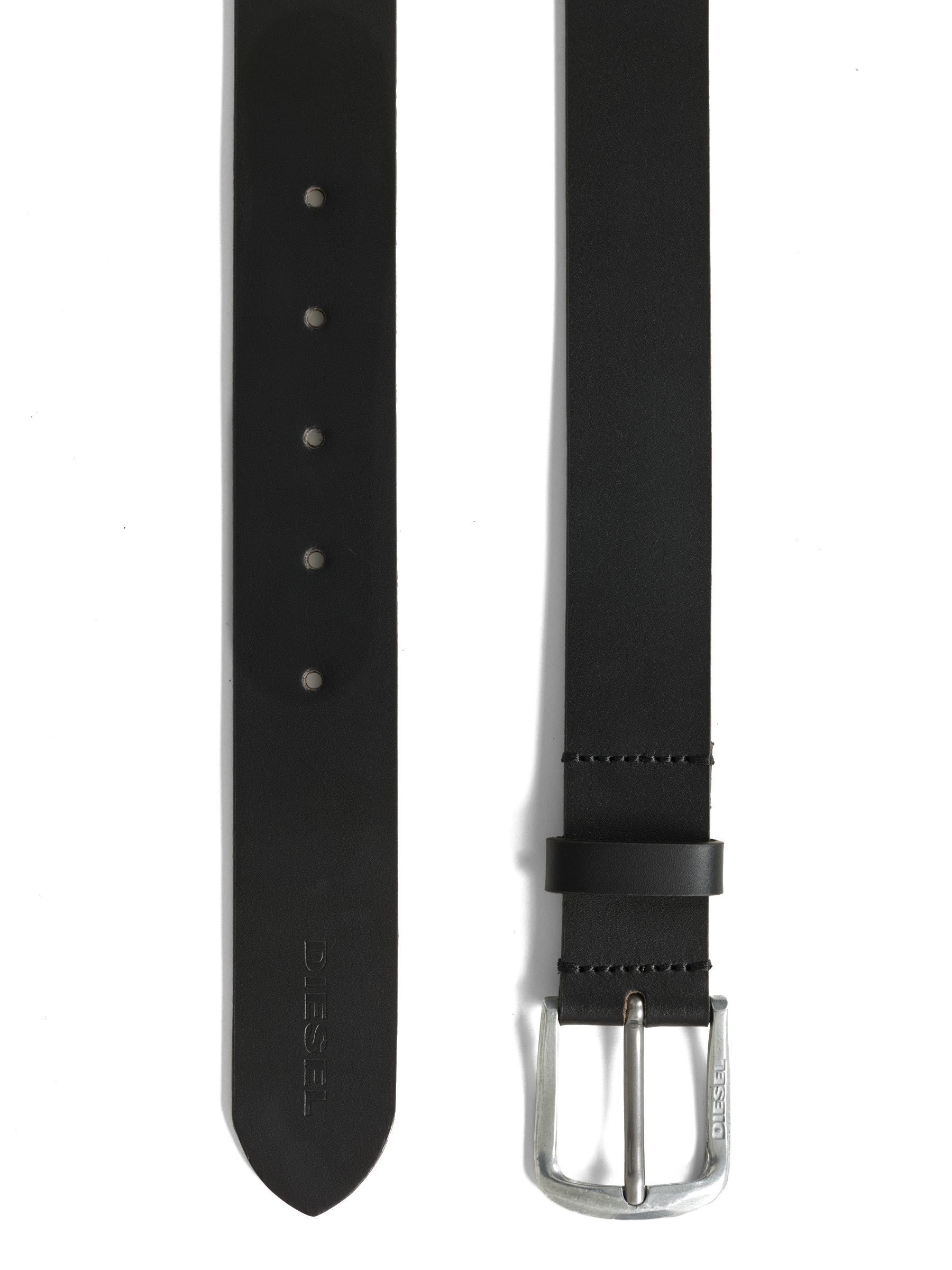 Diesel Ledergürtel 3,5 cm breit mit Metallverschluss - LOGO B-BASIC BELT 100% Echtleder