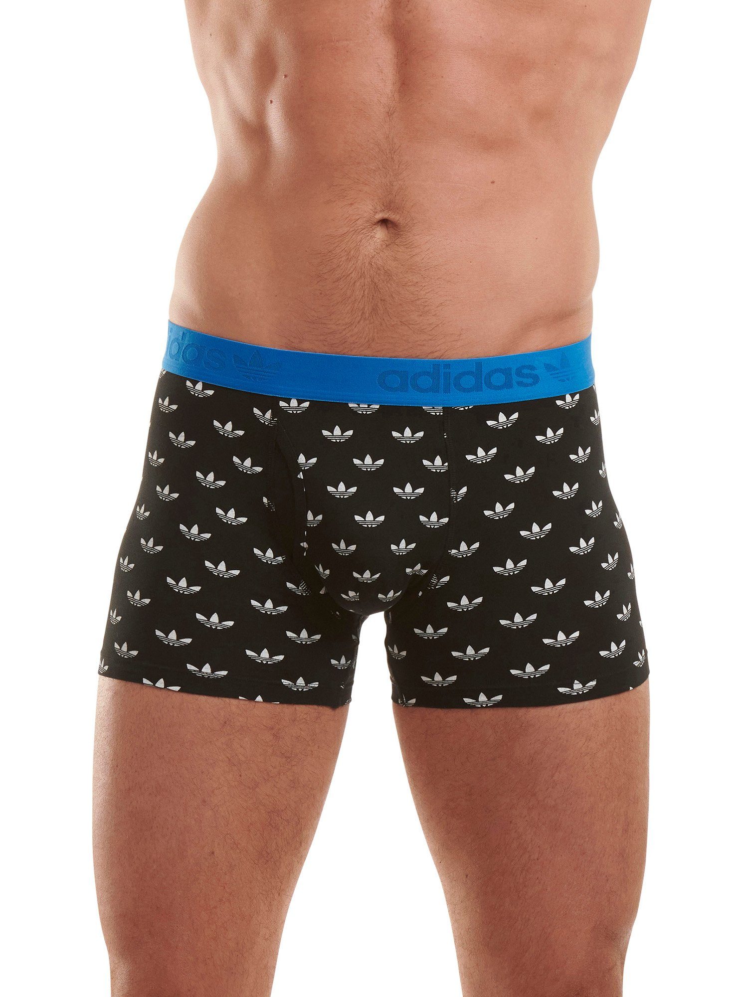 adidas Retro Boxer schwarz Originals Cotton Flex Comfort Print (4-St)