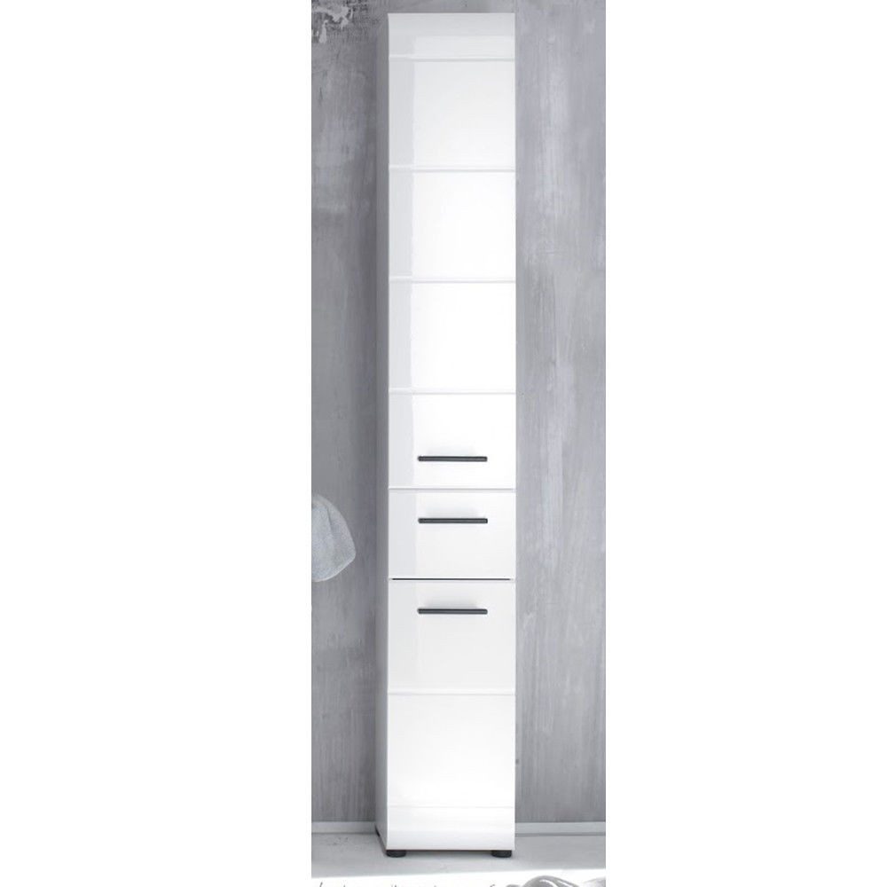 trendteam Hochschrank Skin/GlossBad Badhochschrank Standschrank Badezimmerschrank Highboard