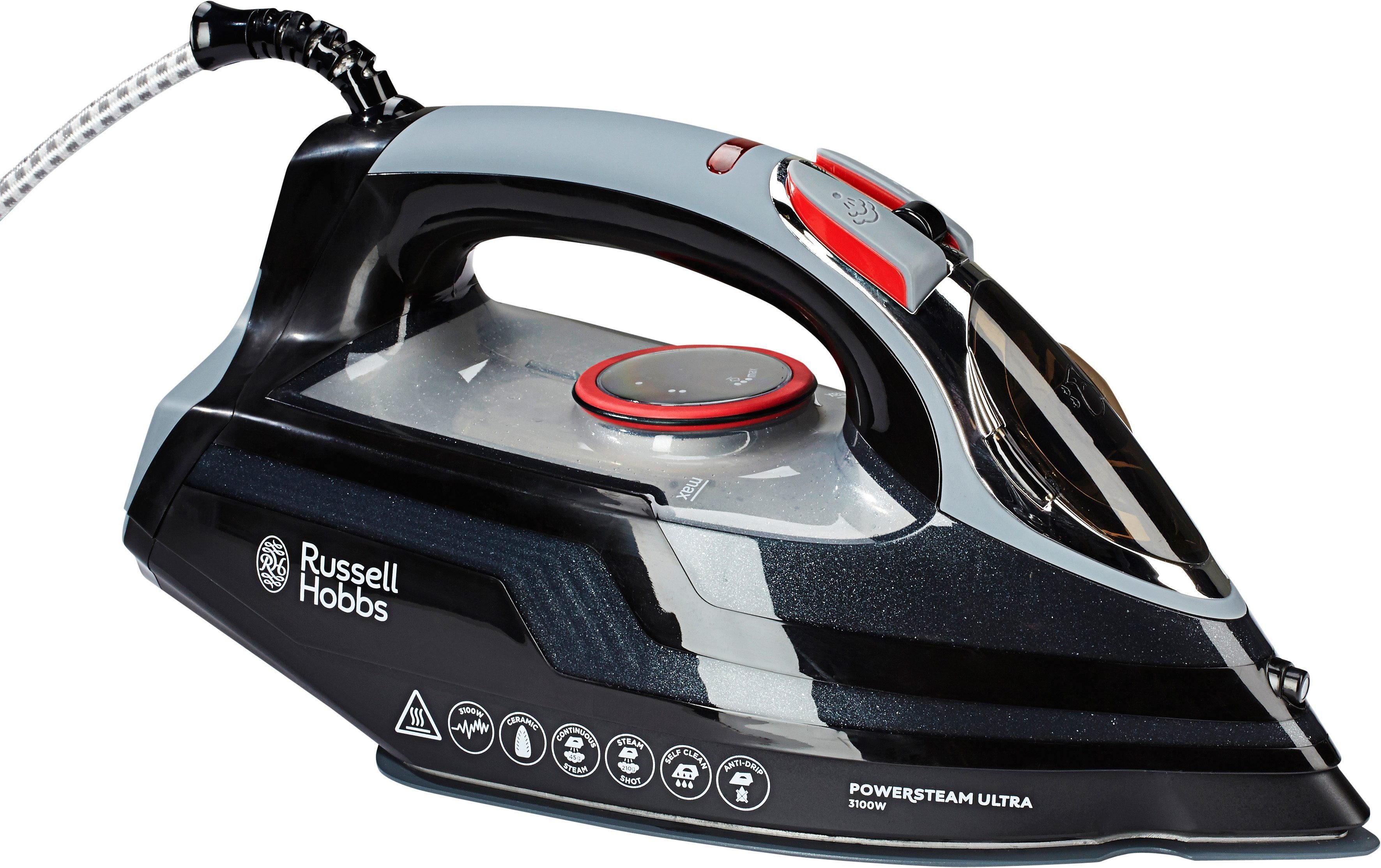 RUSSELL HOBBS Dampfbügeleisen »Power 3100 Keramiksohle Ultra« leichtgleitende W, 20630-56, Steam