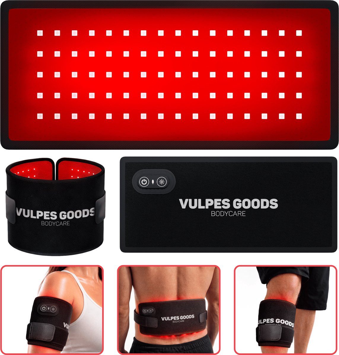 Vulpes Goods Wärmegürtel BodyCare Infrarotgürtel PRO, 80 LEDs mit 660/850 nm