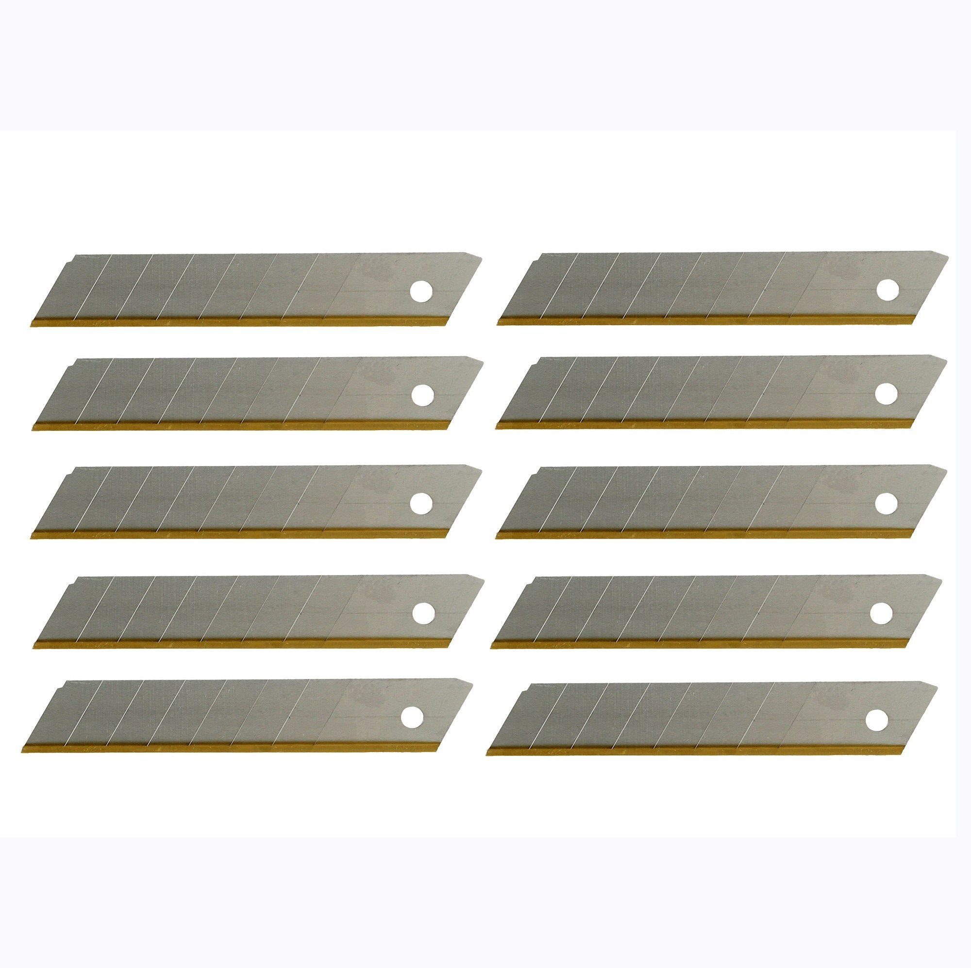 Scorprotect® Cuttermesser Goldcut®Abbrechklingen 18 mm Premium Titan-/Nitrit-Beschichtung