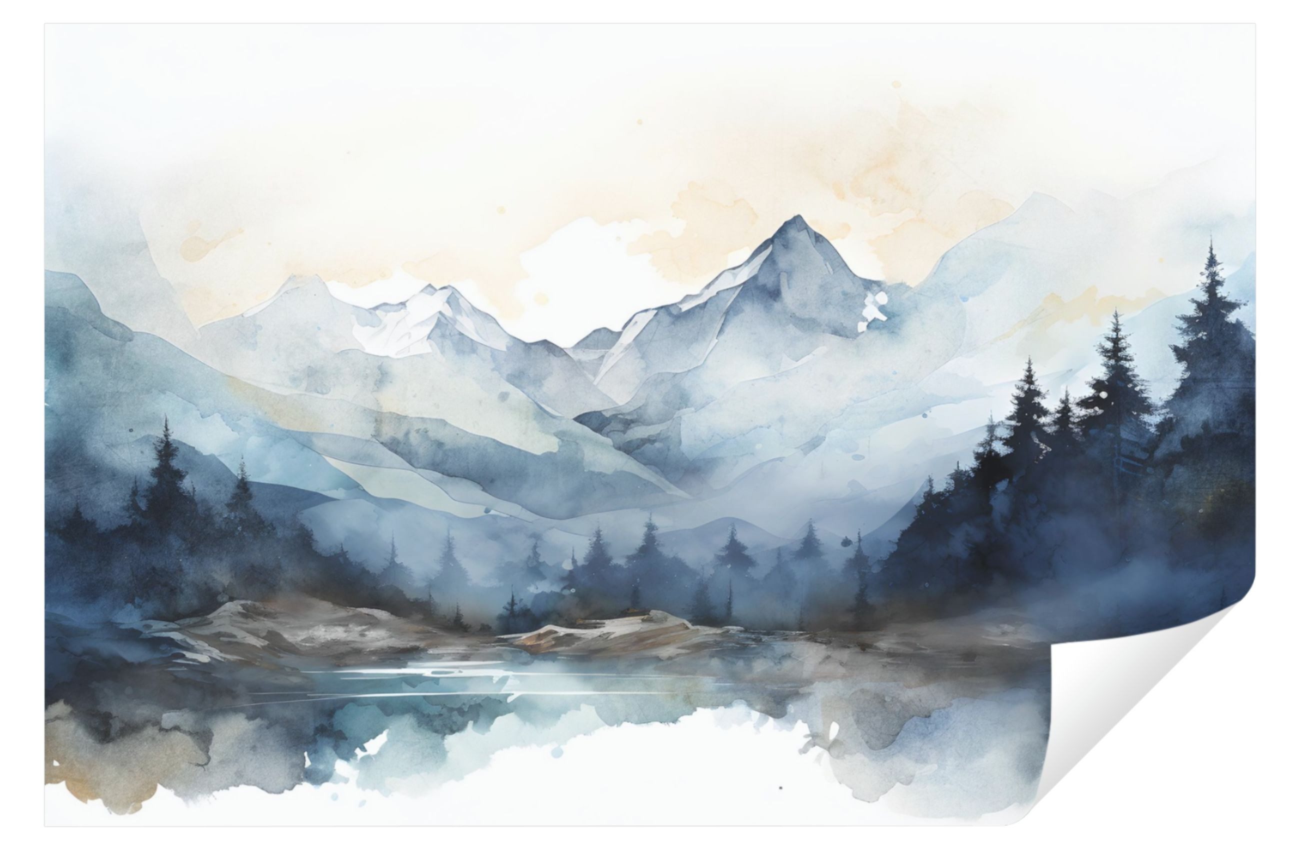 Wallarena Fototapete Berge Landschaft Vlies Tapete Wohnzimmer Schlafzimmer günstig online kaufen