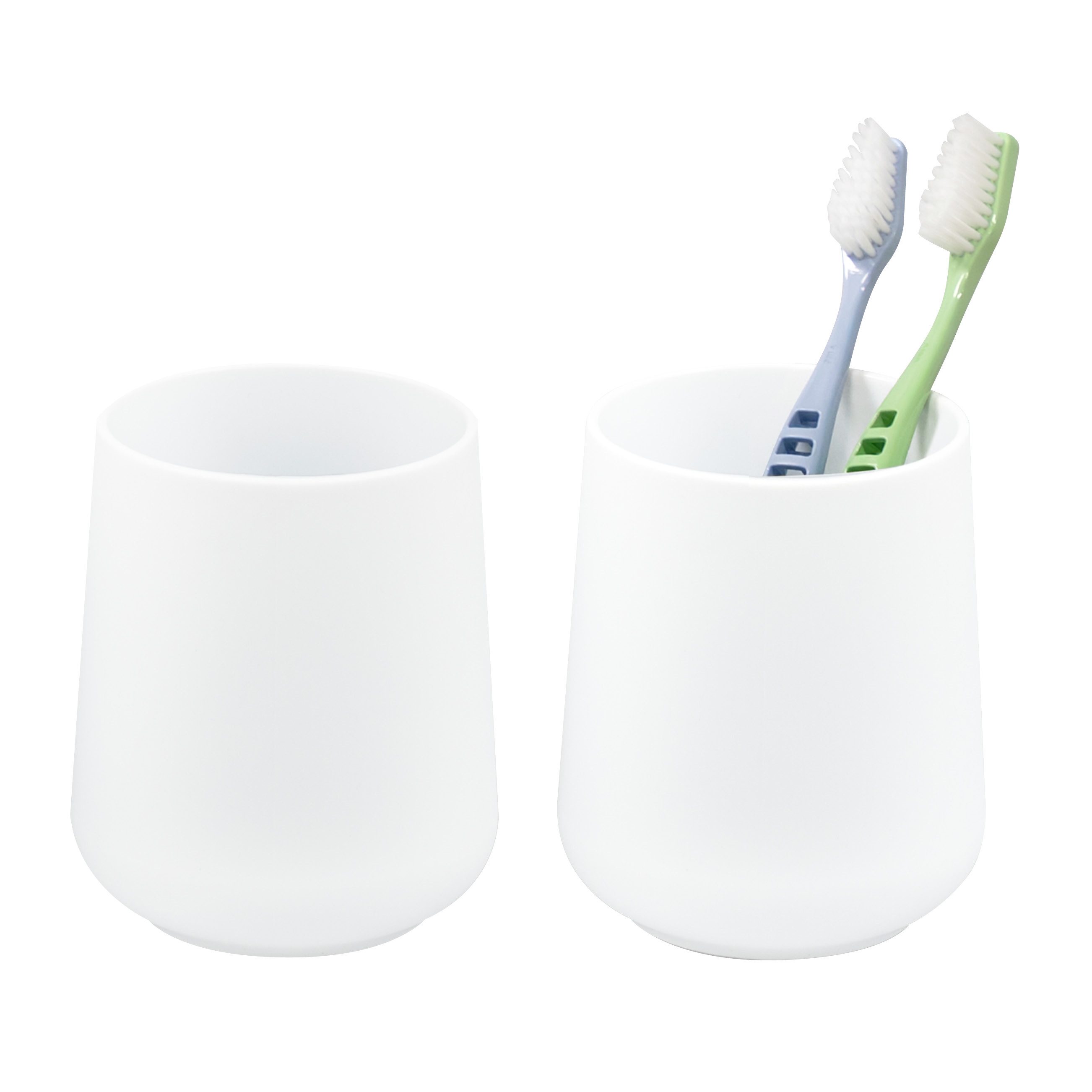 eluno Zahnputzbecher TESERO 2tlg. Soft-Touch, (2-St)