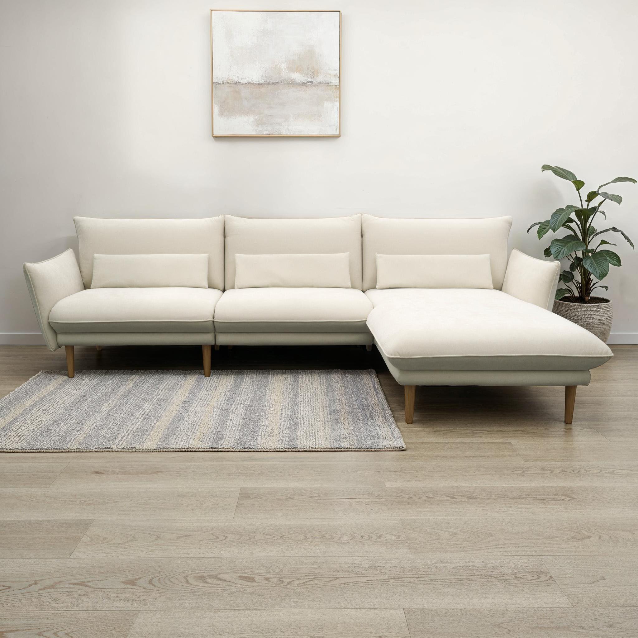 Ecksofa Leuven modern mit schmalen Armlehnen, Breite 282 cm, L-Form