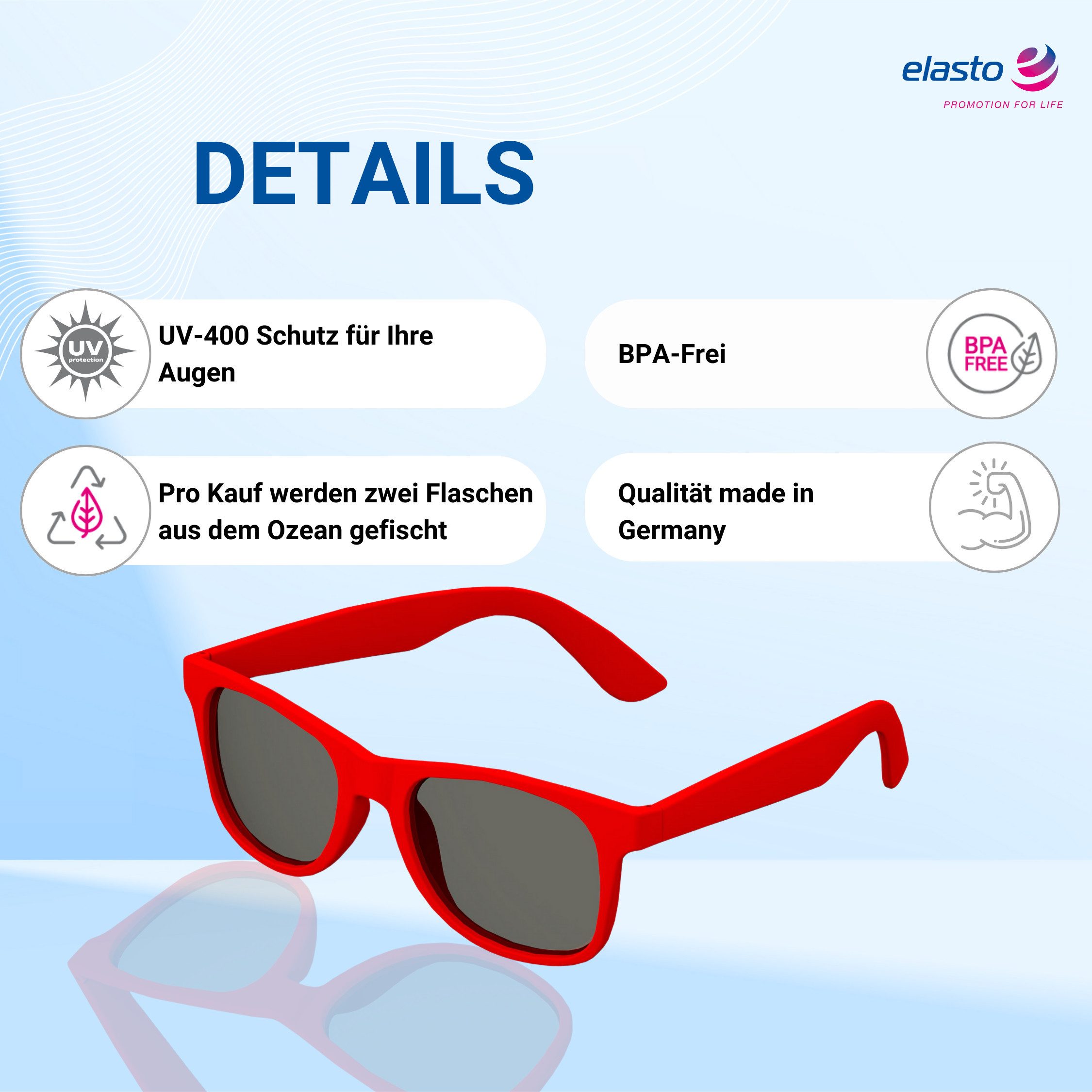 elasto Sonnenbrille BEACH Brille mit UV400 günstig online kaufen