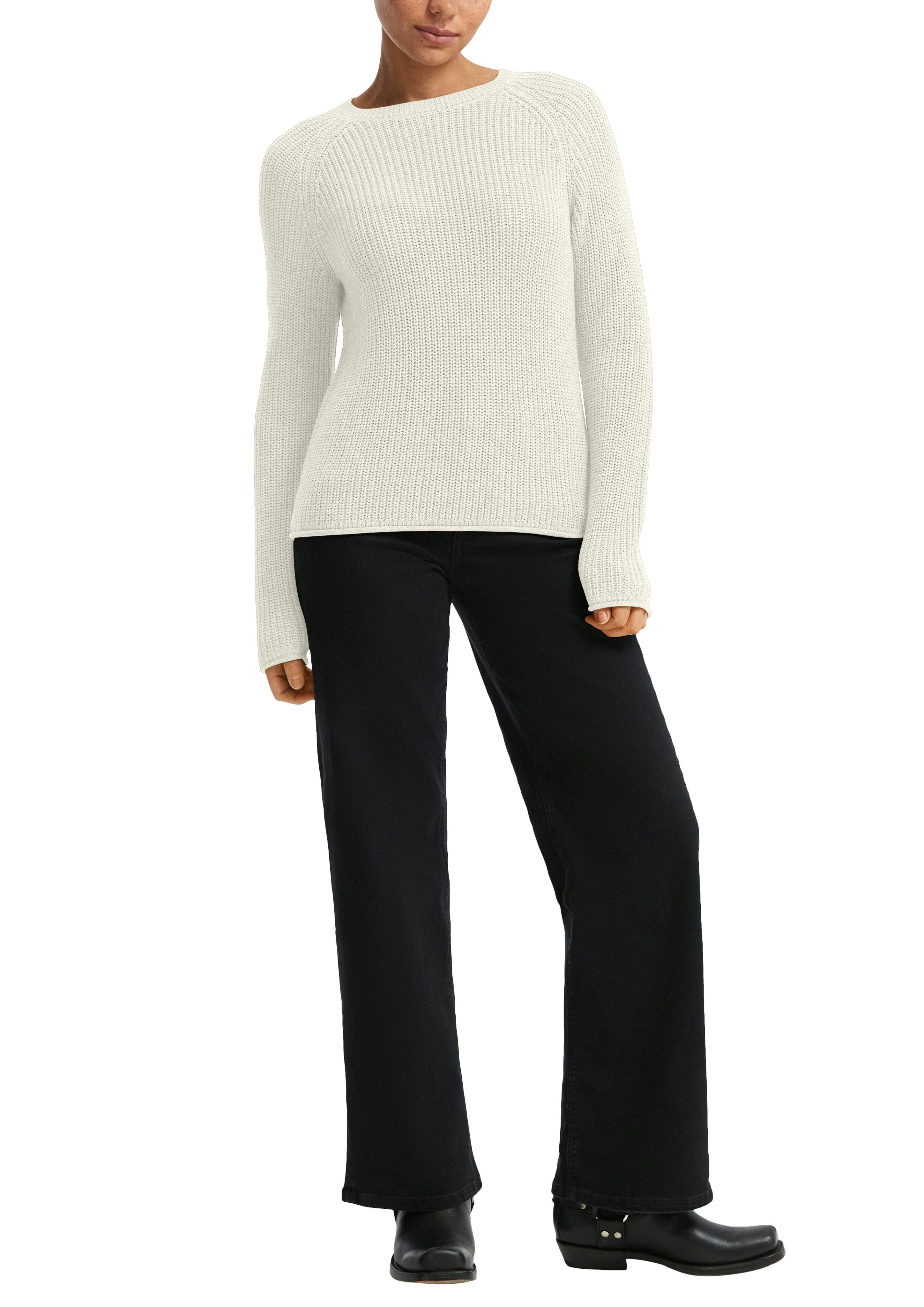 QS Strickpullover mit Strickmuster und Rundhalsausschnitt günstig online kaufen