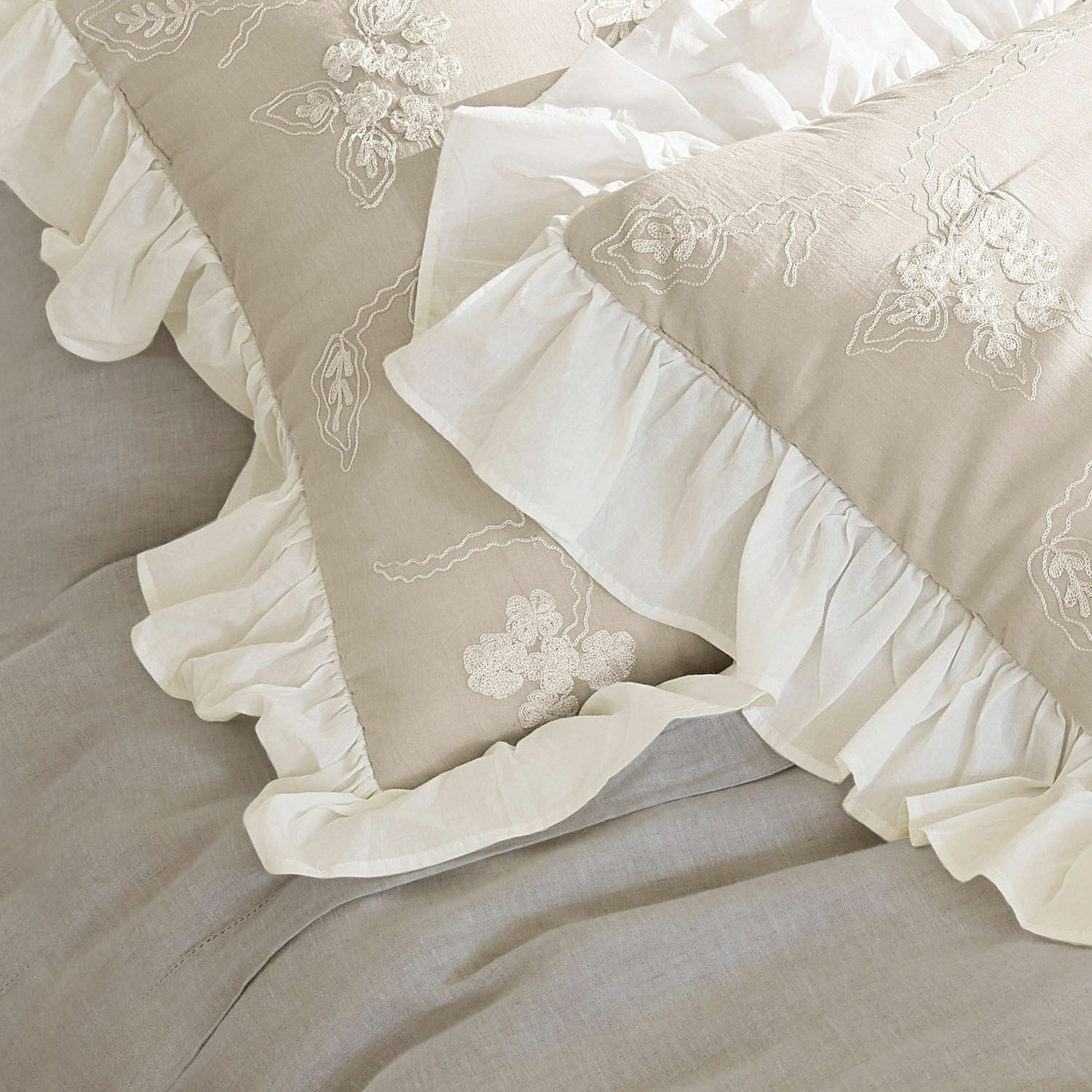 Mirabeau Kissenhülle Kissenhülle 2er Set Clarissa grau, none – Bild 5 von 5