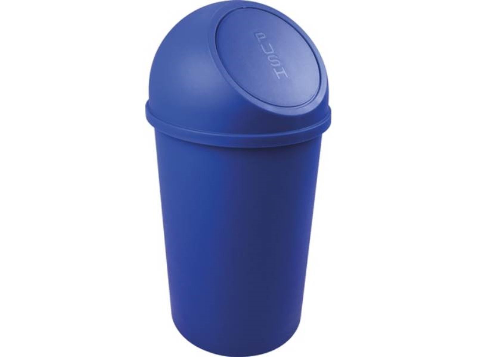 HELIT Mülleimer Abfallbehälter H615xØ312mm 25l blau HELIT mit Einwurfklappe · stoß