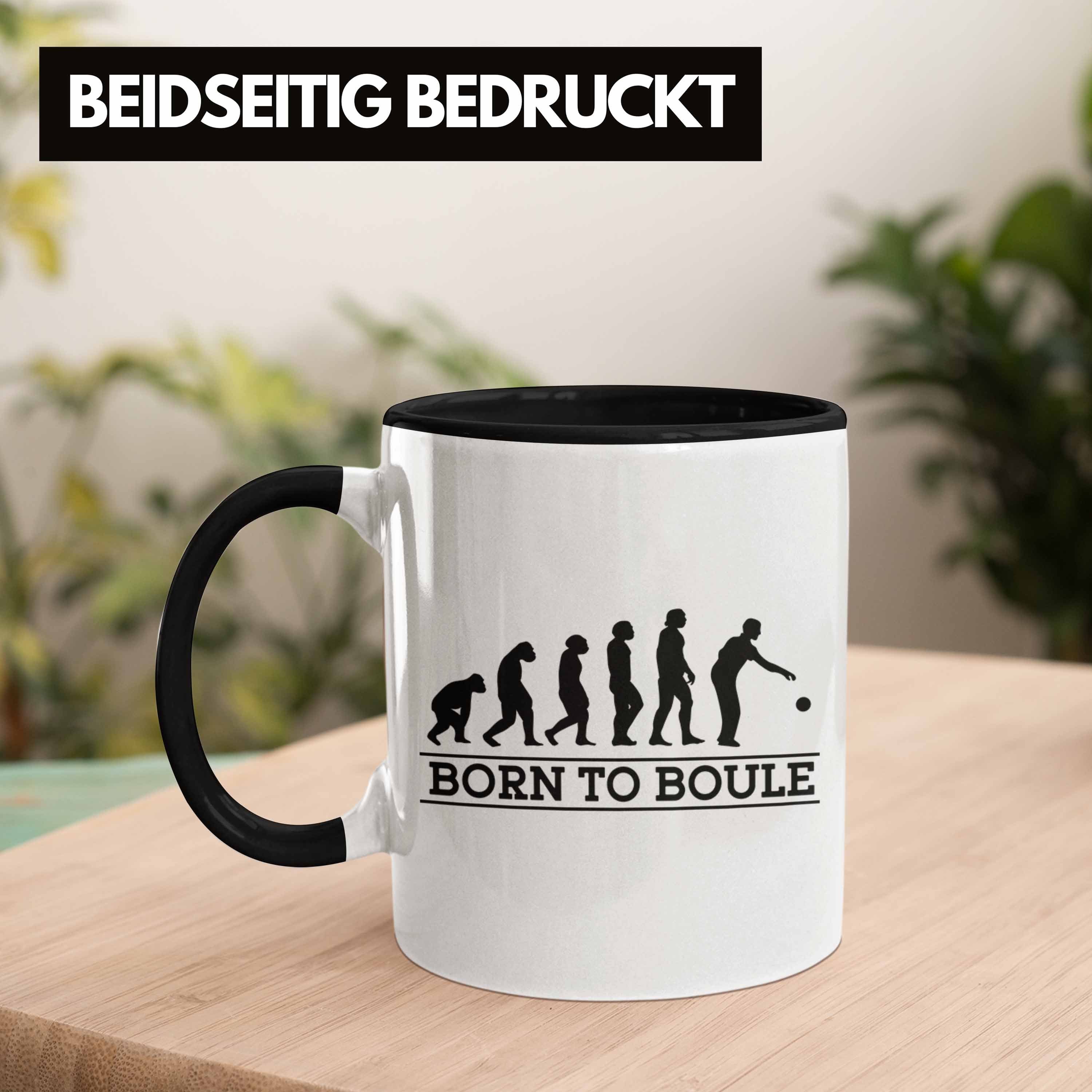 Trendation Tasse Boule Tasse Boule Boule-Spieler Geschenkidee To Spruch Schwarz Born Geschenk