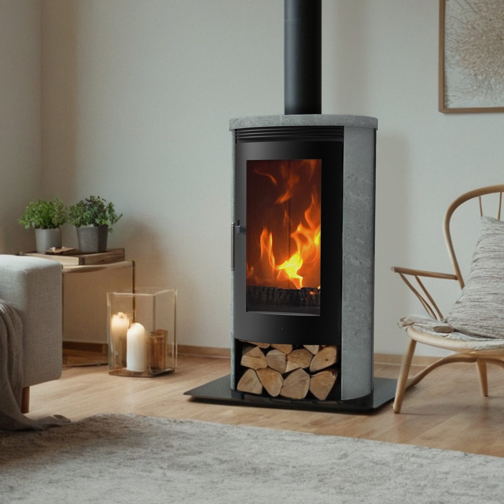 Panadero Kaminofen Panadero Kaminofen Bilbao Speckstein, 8 kW, Zeitbrand