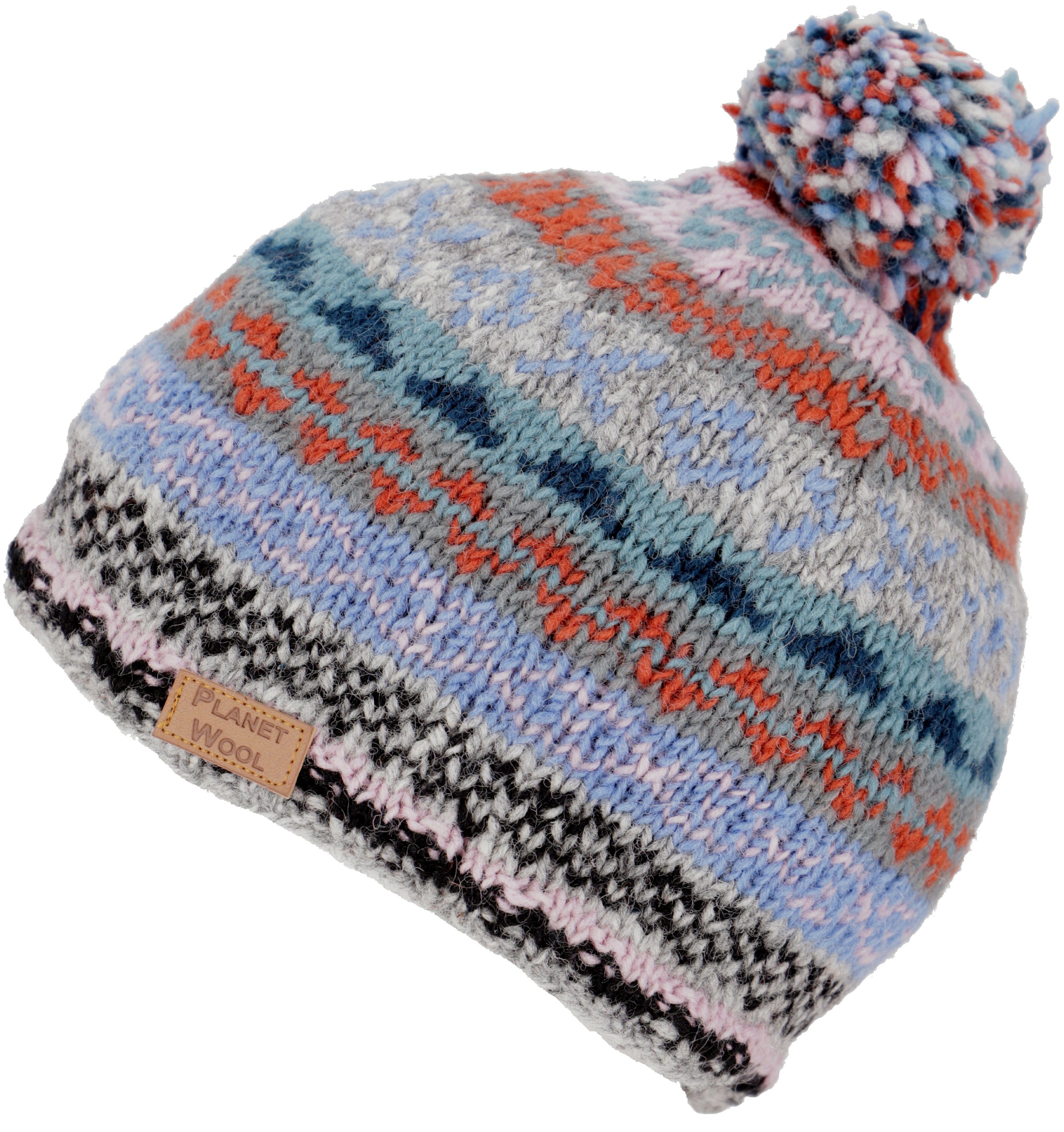 Guru-Shop Strickmütze Bommelmütze aus Nepal, Mütze aus Schurwolle,.. günstig online kaufen