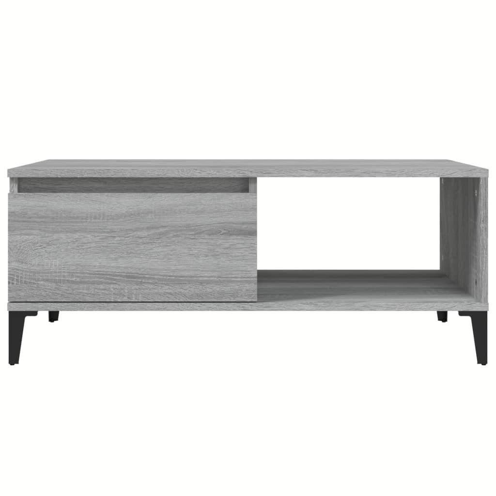 Sonoma Grau | Sonoma vidaXL Grau Holzwerkstoff cm 90x50x36,5 Couchtisch Grau Couchtisch Sonoma (1-St)