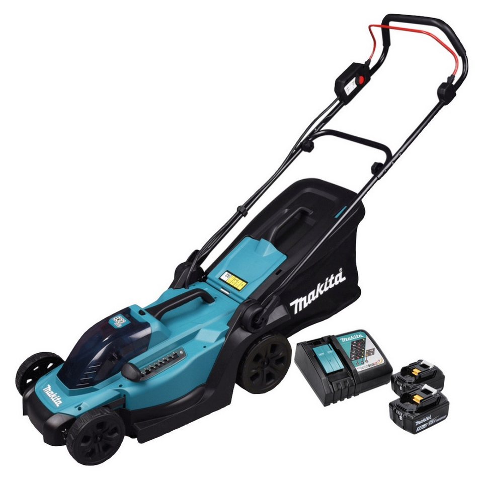 Thumbnail - Makita Akkurasenmäher DLM 330 RT2 Akku Rasenmäher 18 V 33 cm 30 l + 2x Akku 5,0 Ah + Ladege