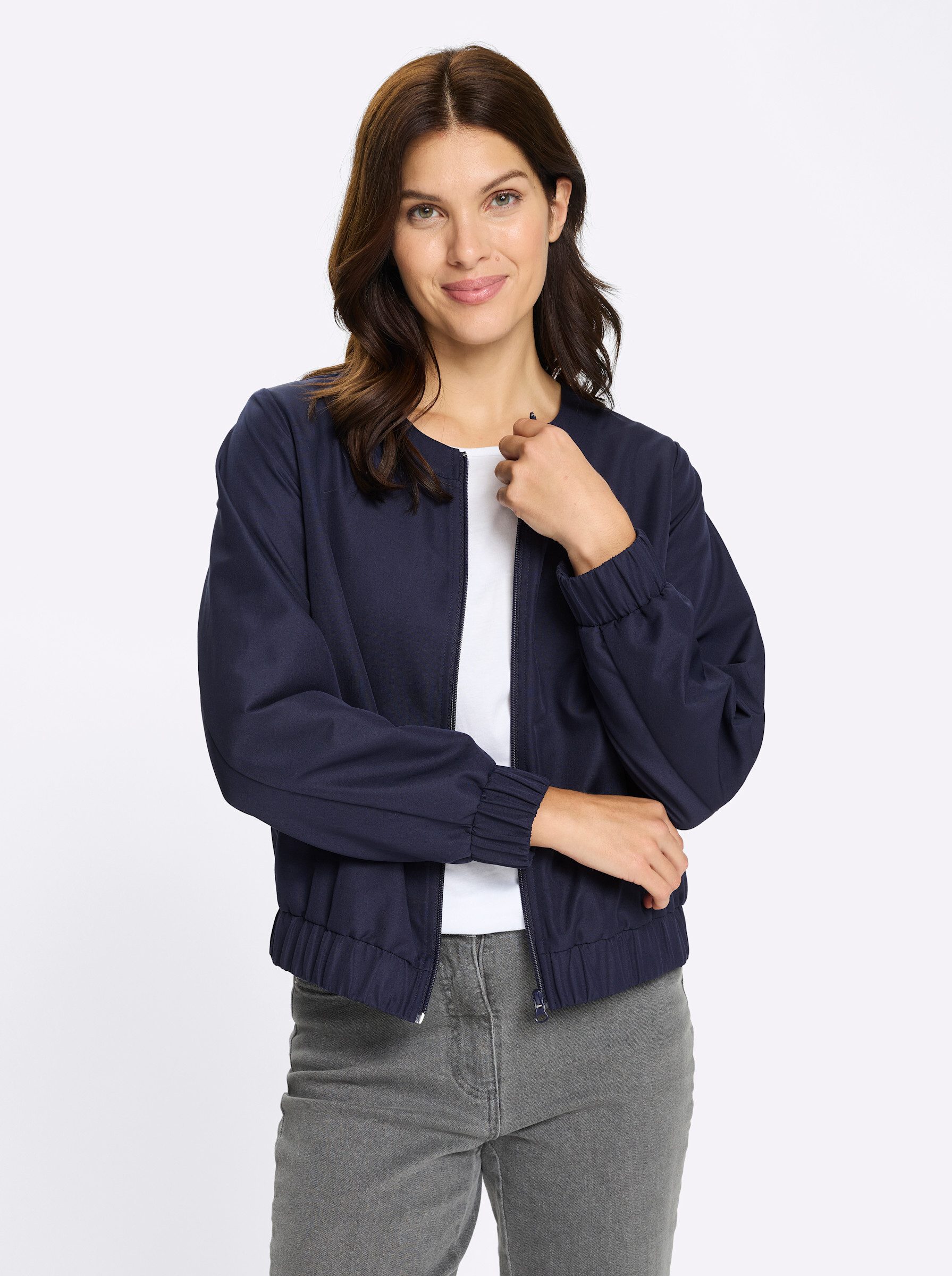 Sieh an! Blusenblazer Blouson Langarm günstig online kaufen