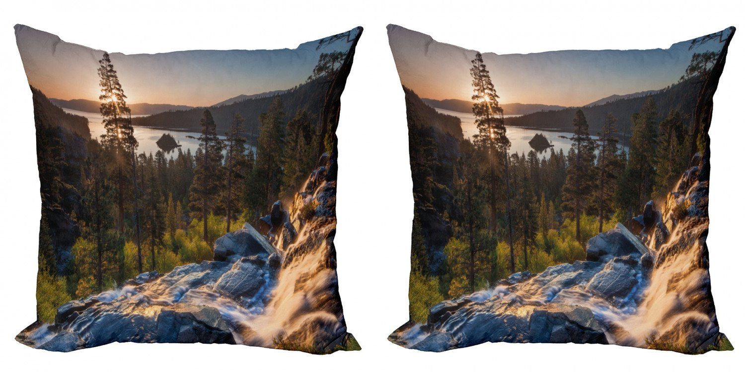 Kissenbezüge Modern Accent Doppelseitiger Digitaldruck, Abakuhaus (2 Stück), Lake Tahoe Romantische USA Places