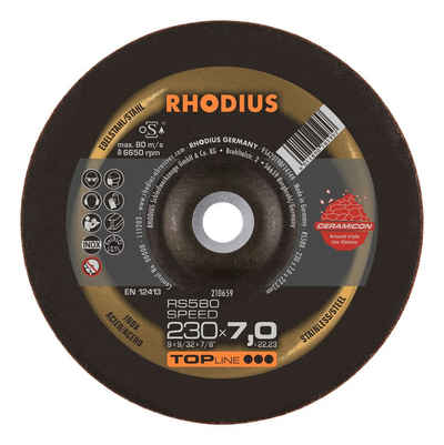 Rhodius Schruppscheibe TOPline RS, Ø 230 mm, TOPline RS580 SPEED - 230 x 7 x 22,23 mm