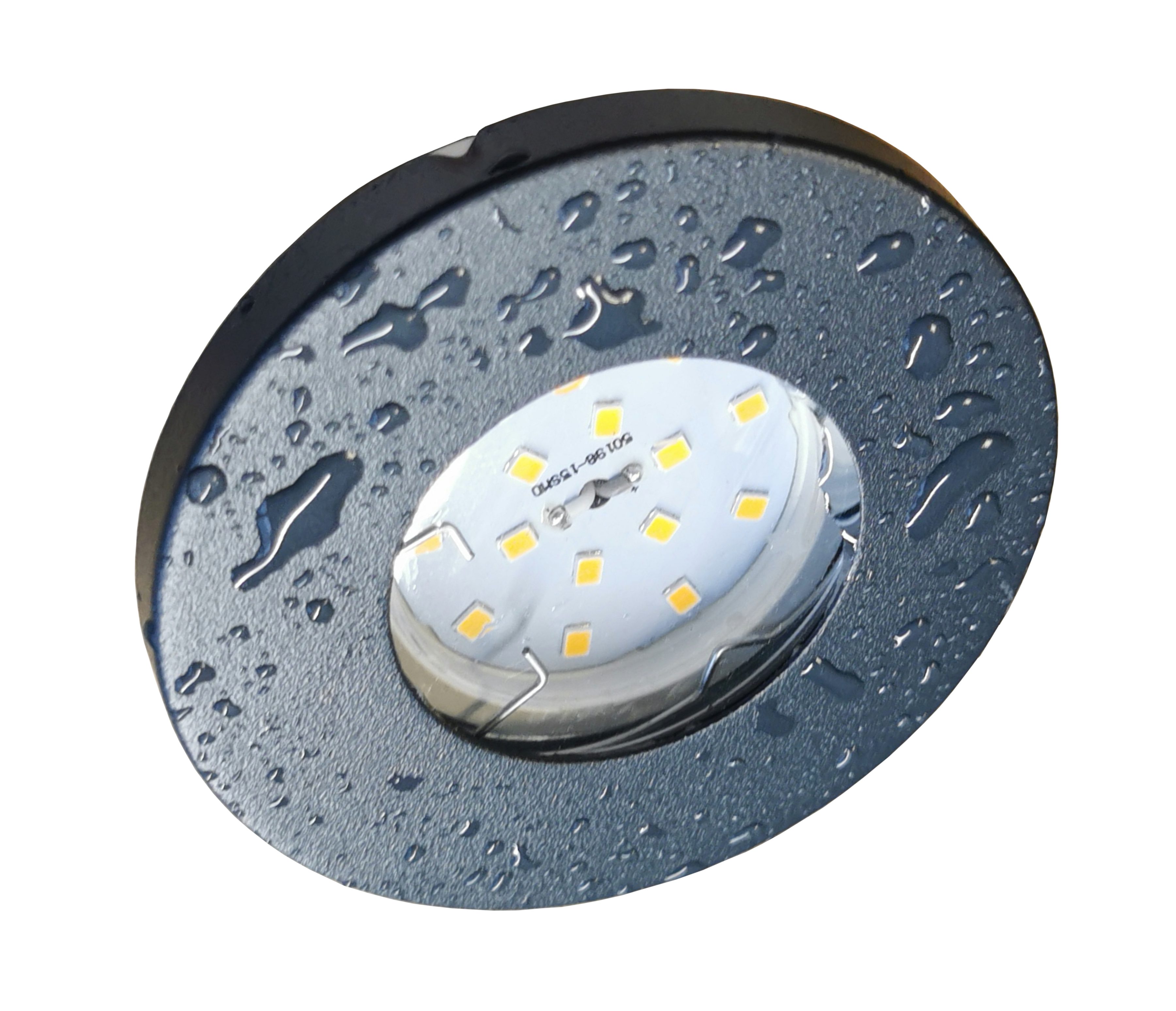 TRANGO LED Einbauleuchte, 3er Set IP65 LED Deckenstrahler 6729IP65-031GUSDAK in Anthrazit matt Rund inkl. 3x 5 Watt 3-Stufen dimmbar GU10 LED Leuchtmittel 3000K warmweiß, Außen Einbauspot, Deckenleuchte, Deckenspots