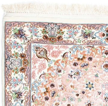 Orientteppich Perser - Isfahan - Premium - 118 x 84 cm - rosa, morgenland, rechteckig, Höhe: 6 mm, Wohnzimmer, Handgeknüpft, Einzelstück mit Zertifikat