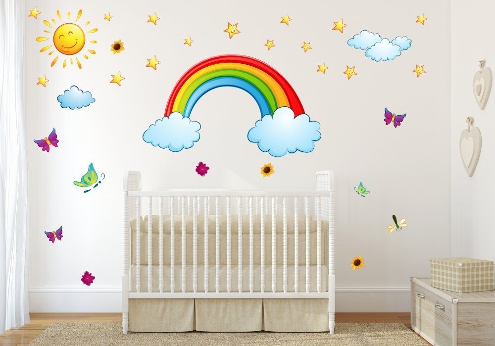 nikima Wandtattoo 006 Wandtattoo Regenbogen Sonne günstig online kaufen