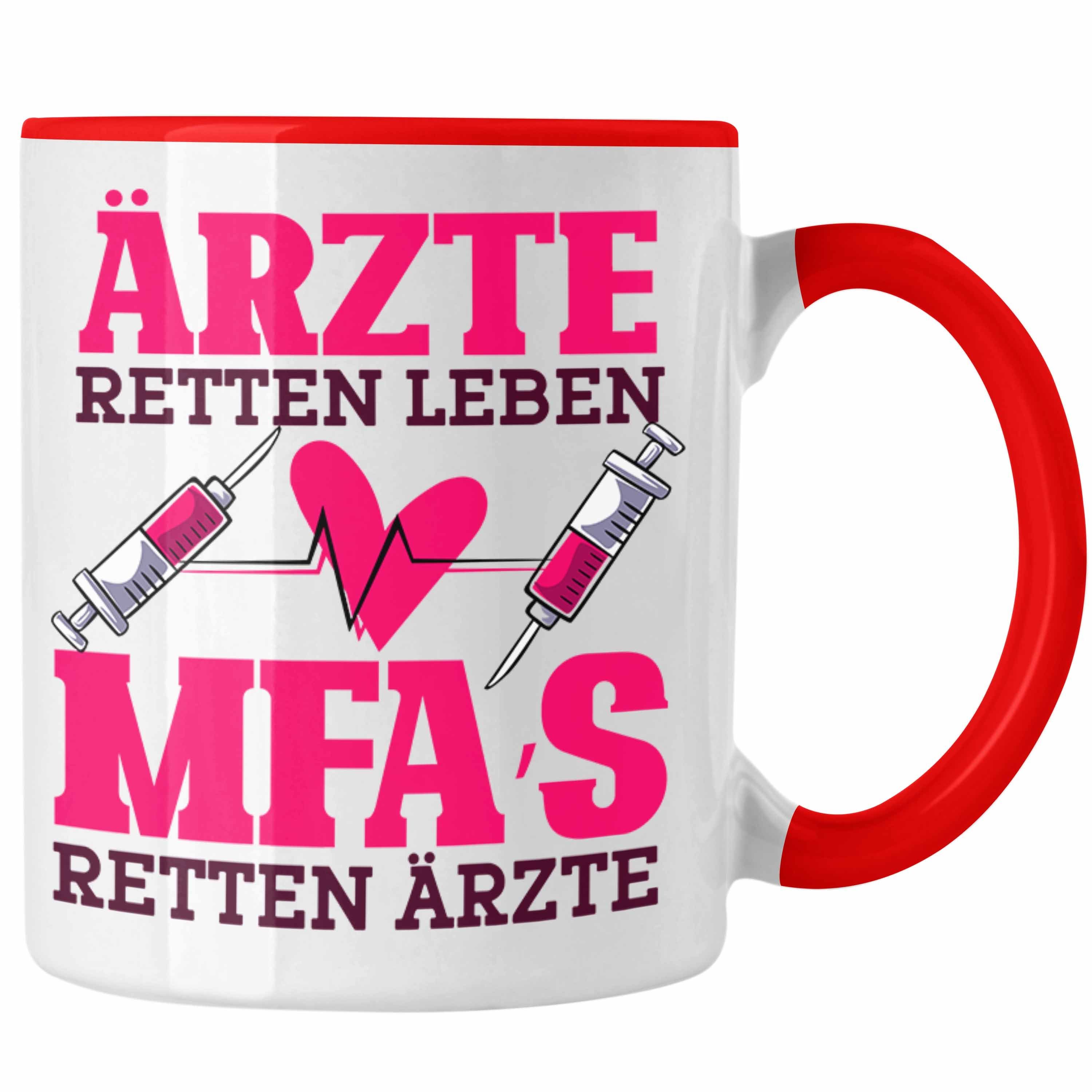 Fachangestellte MFA Geschenkid Trendation Medizinische Tasse Lustige Tasse Rot für Geschenk
