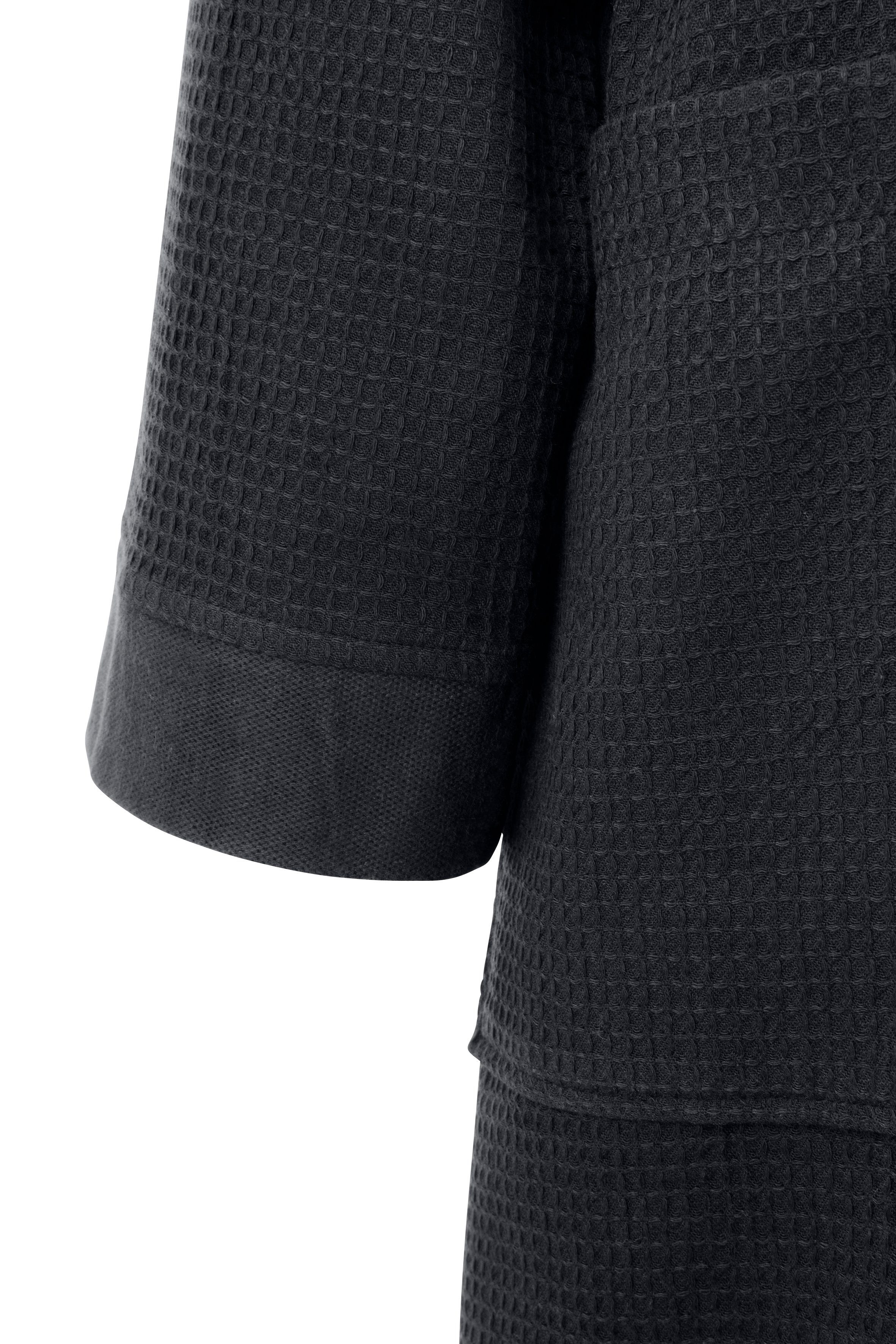 OTTO home Unisex-Bademantel Vanessa, ideal für Sauna & Spa, Hotelbademantel, Morgenmantel, Langform, Baumwolle, Kimono-Kragen, Gürtel, Taschen, Damen & Herren, Waffelpiqué, sehr leichte Qualität, S-3XL