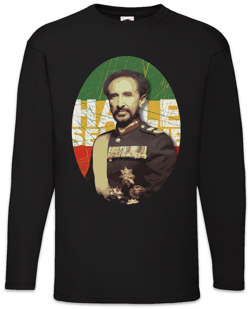 Langarmshirt Reggae King Haile Selassie D Langarm T-Shirtfari Jah Irie