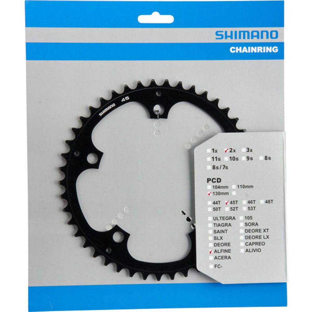 Fahrradkette SHIMANO Kettenblätter ALFINE FC-S501 45 Zähne 130mm Aluminium schwarz