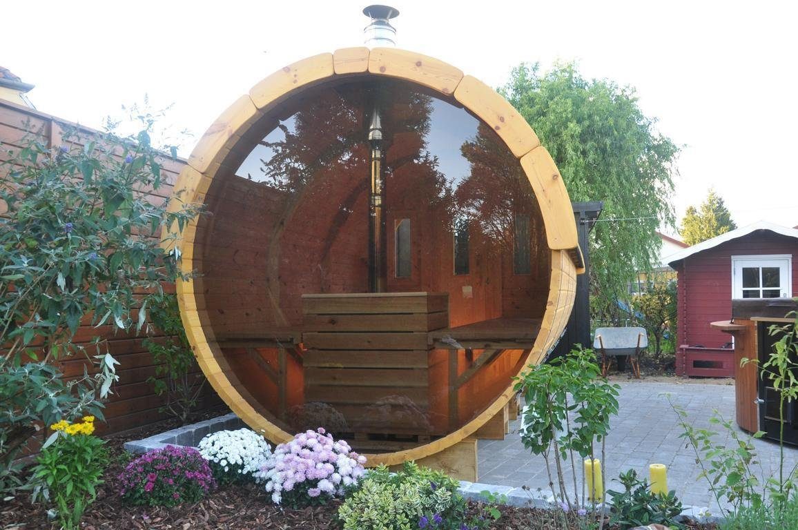 Sauna Fass Gartensauna Außensauna Holzsauna für 6-8 Personen kaufen