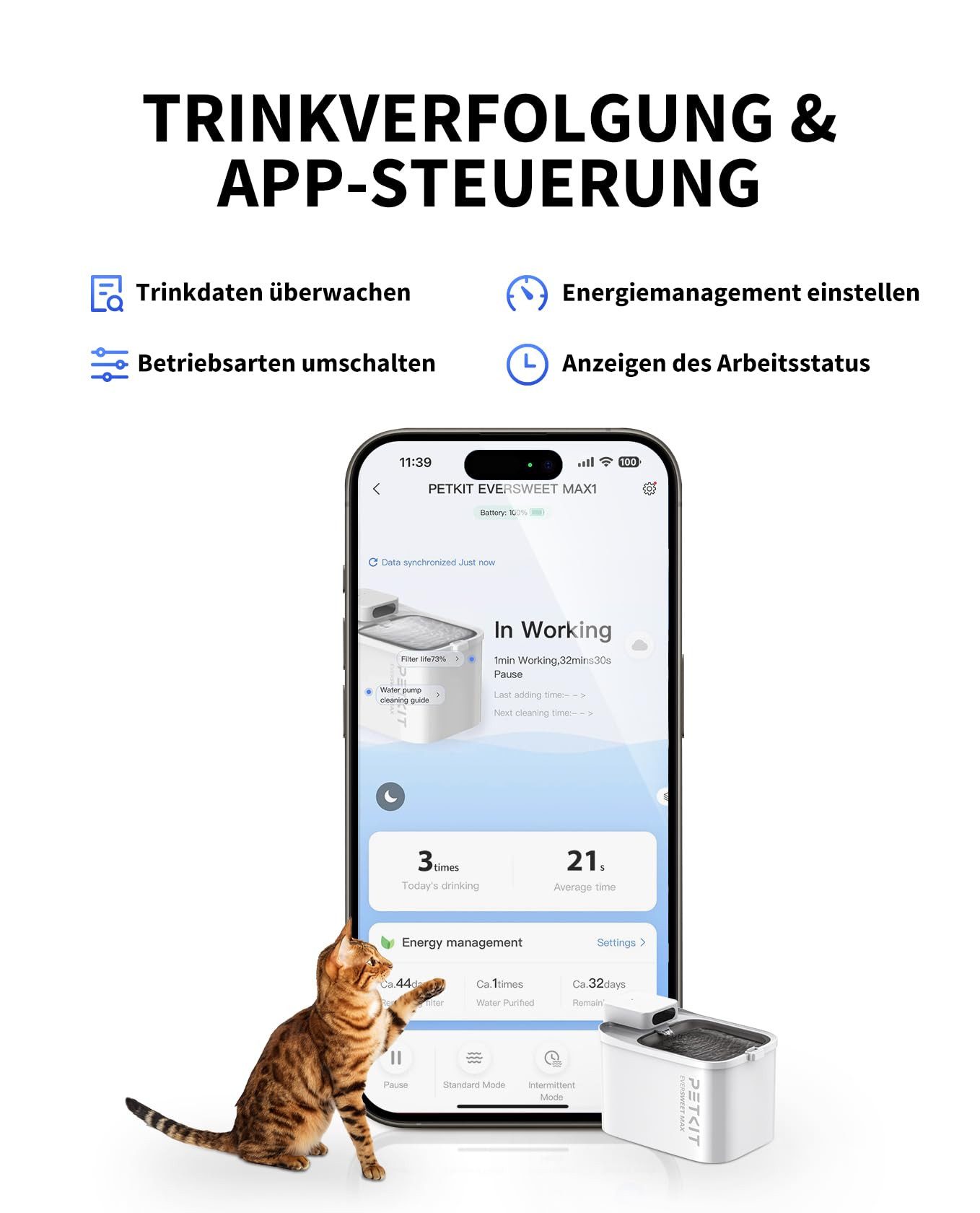 PETKIT Trinkbrunnen Eversweet Max, App-Steuerung und günstig online kaufen