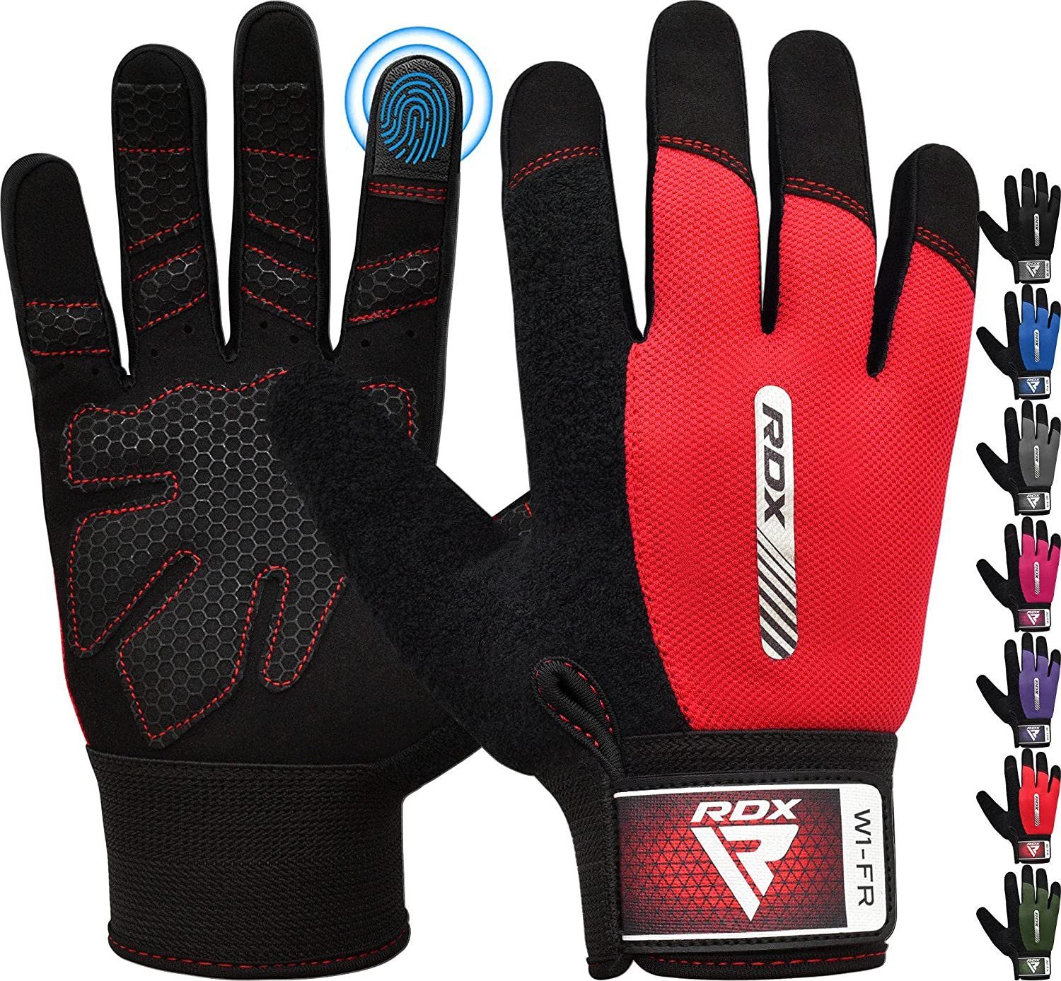 RDX Trainingshandschuhe RDX Fitness Handschuhe Männer Frauen RED Training Gewichtheben Finger Full