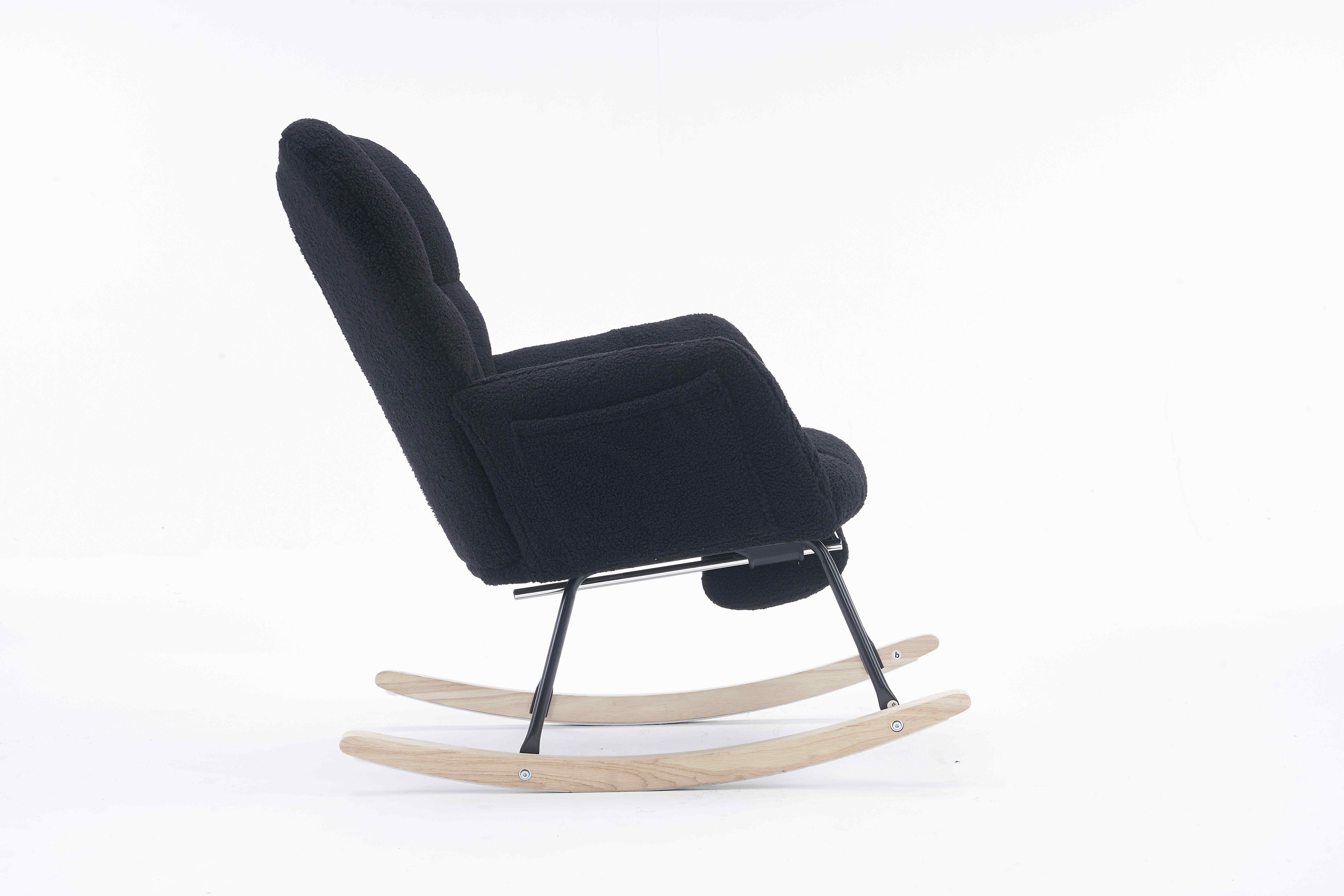 BlingBin Schaukelstuhl Teddy-Samt-Schaukelstuhl Liegestuhl für Wohnzimmer/S günstig online kaufen