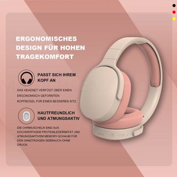 MAGICSHE Kabellose Kopfhörer Headset Bluetooth 5.1 mit Geräuschunterdrückung Bluetooth-Kopfhörer