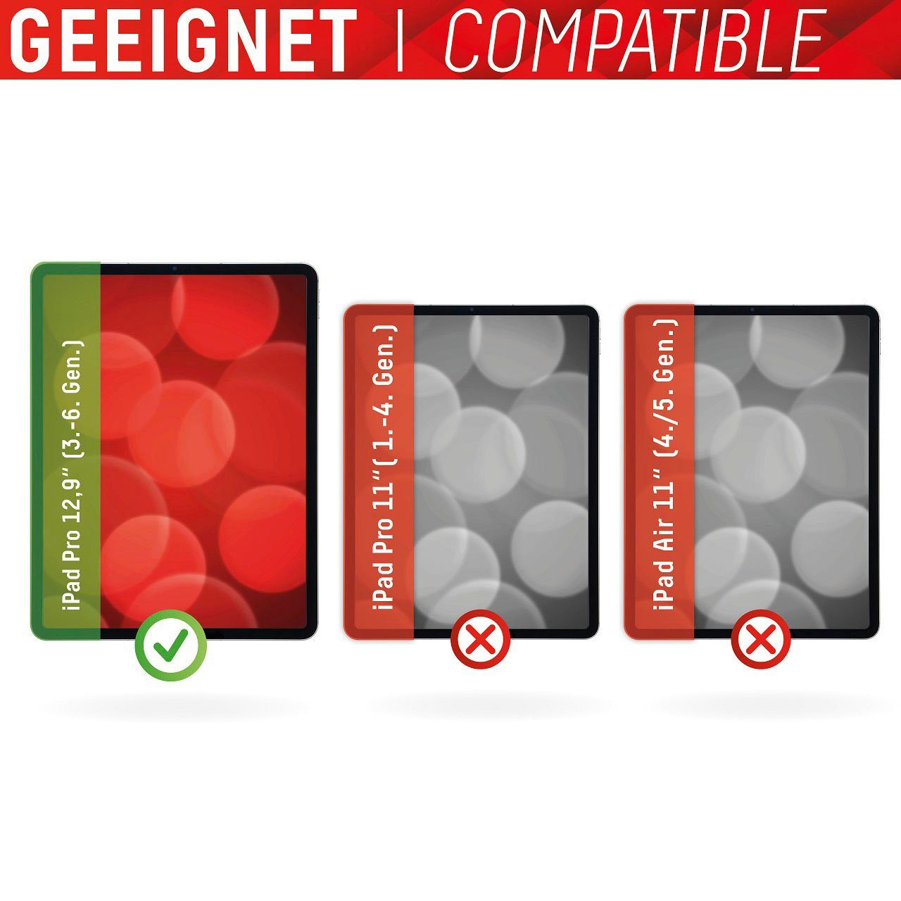 Displex Displayschutzfolie Tablet Glass iPad Pro 12,9" (3/4/5 Gen) für iPad Pro 12,9" (3/4/5/6 Gen) – Bild 2 von 5