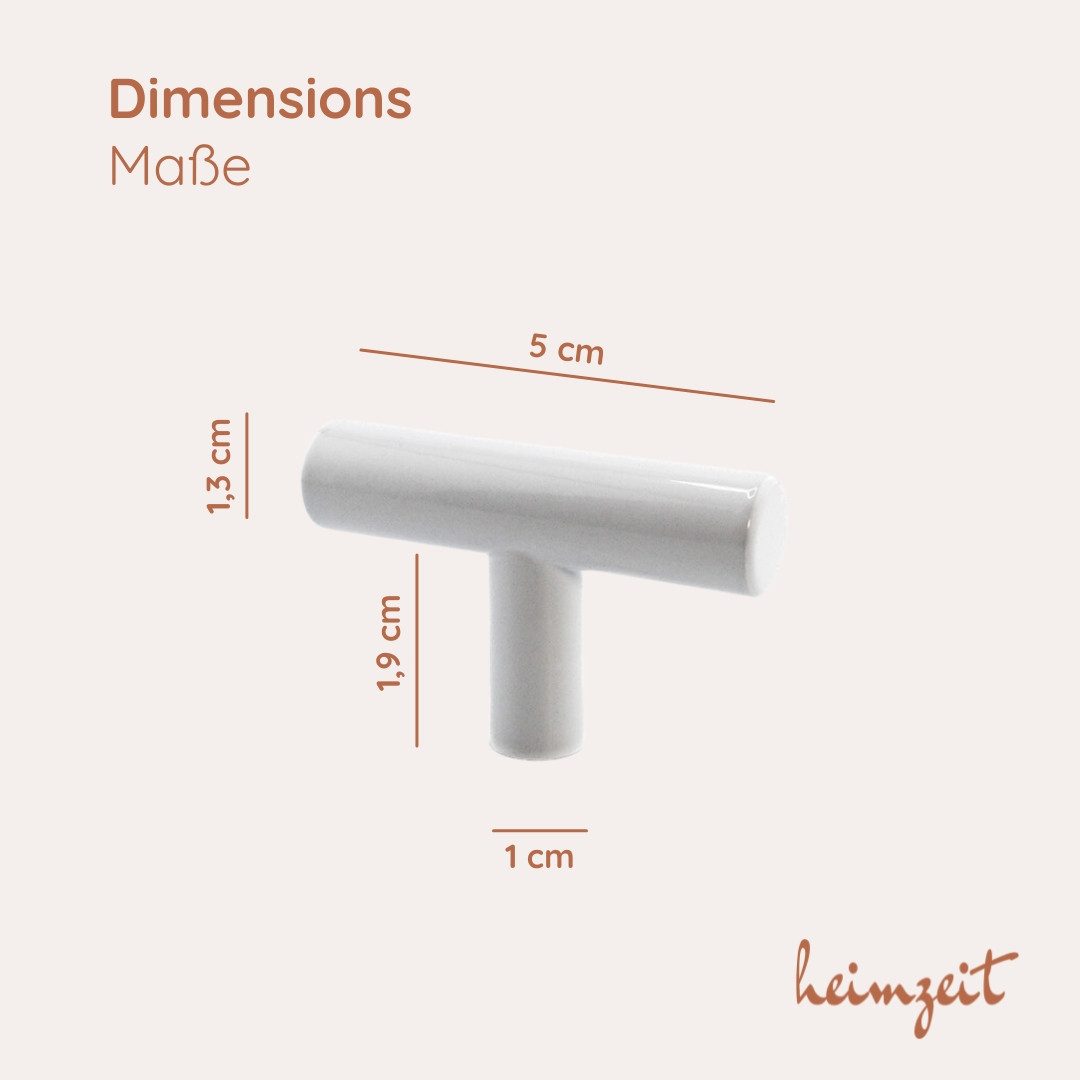 heimzeit Möbelgriff Möbelknopf Schrankknopf Edelstahl (Set, 12-St), für Schubladen, Türen und Kommoden, inkl. Schraube – Bild 2 von 5